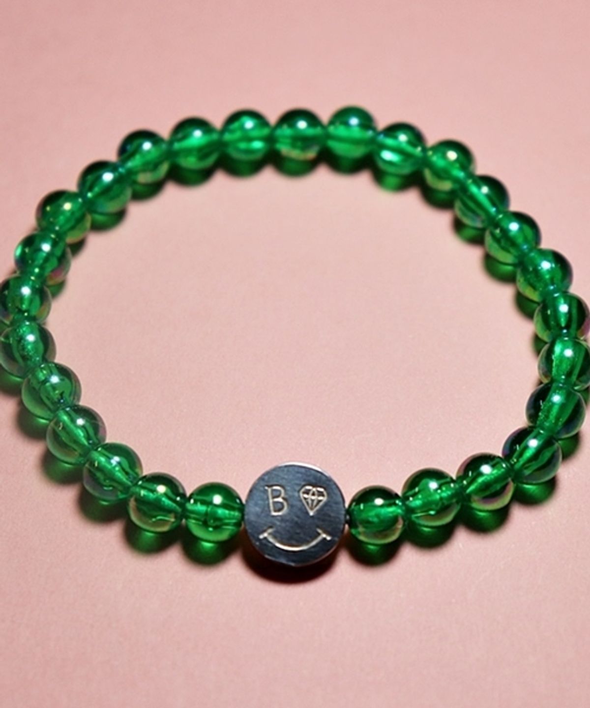 봉보(BONBEAU) Smile Acrylic beads bracelet 스마일 투명 아크릴 비즈팔찌 3color