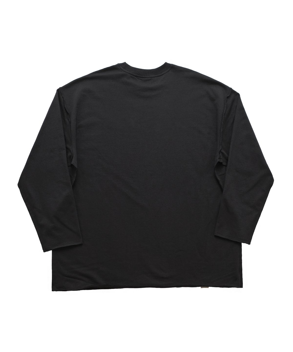 어낫띵(A NOTHING) VINTAGE P. DYEING CUT-OUT BOX TEE (Black)