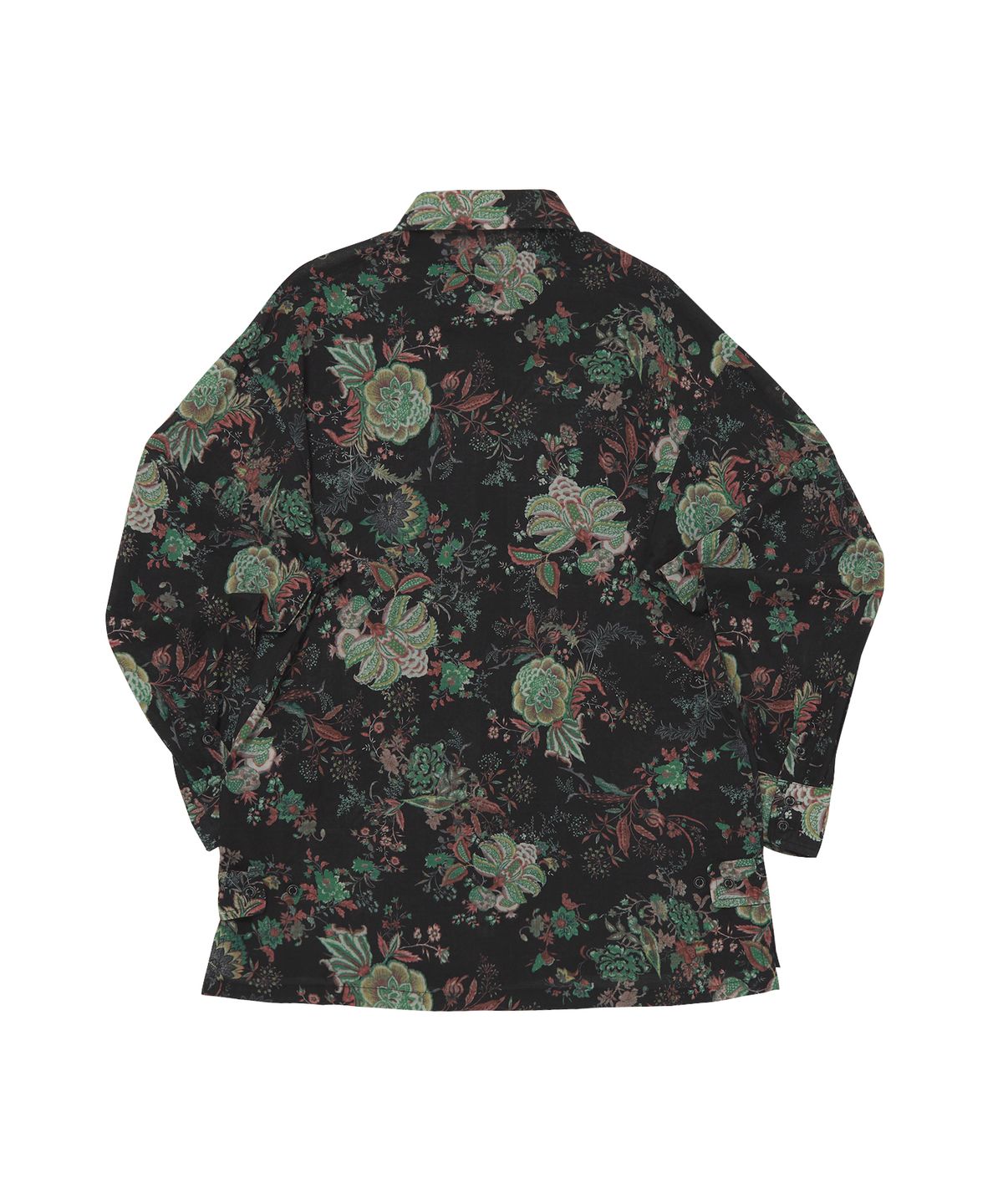 어낫띵(A NOTHING) VINTAGE FLOWER DROP-SHOULDER SHIRT (Black)