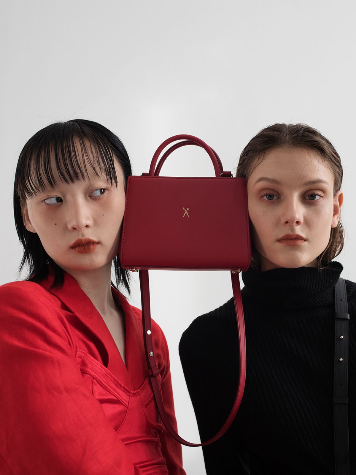 조셉앤스테이시(JOSEPH&STACEY) Lucky Pleats Tote S Lucky Red