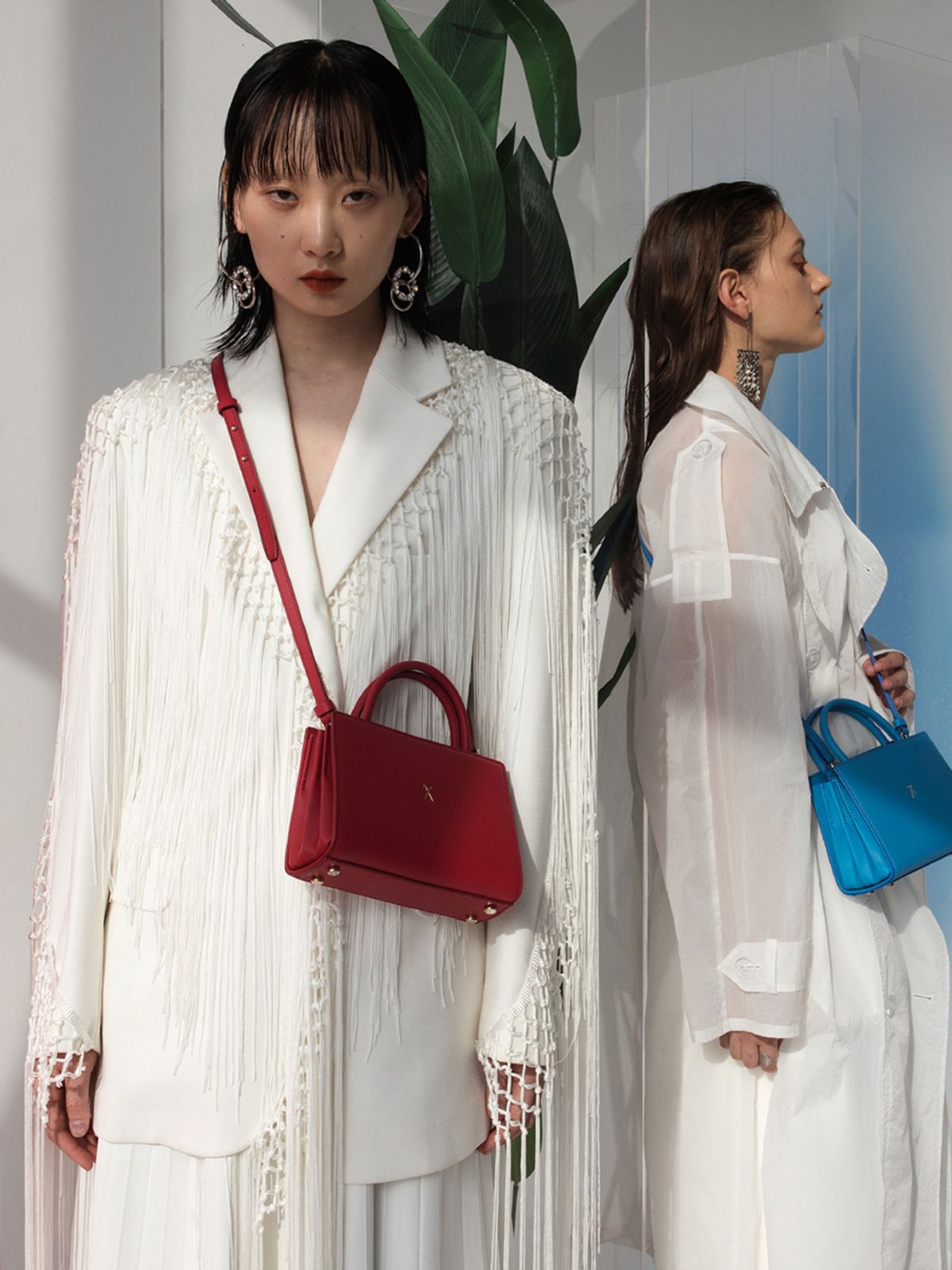 조셉앤스테이시(JOSEPH&STACEY) Lucky Pleats Tote S Lucky Red