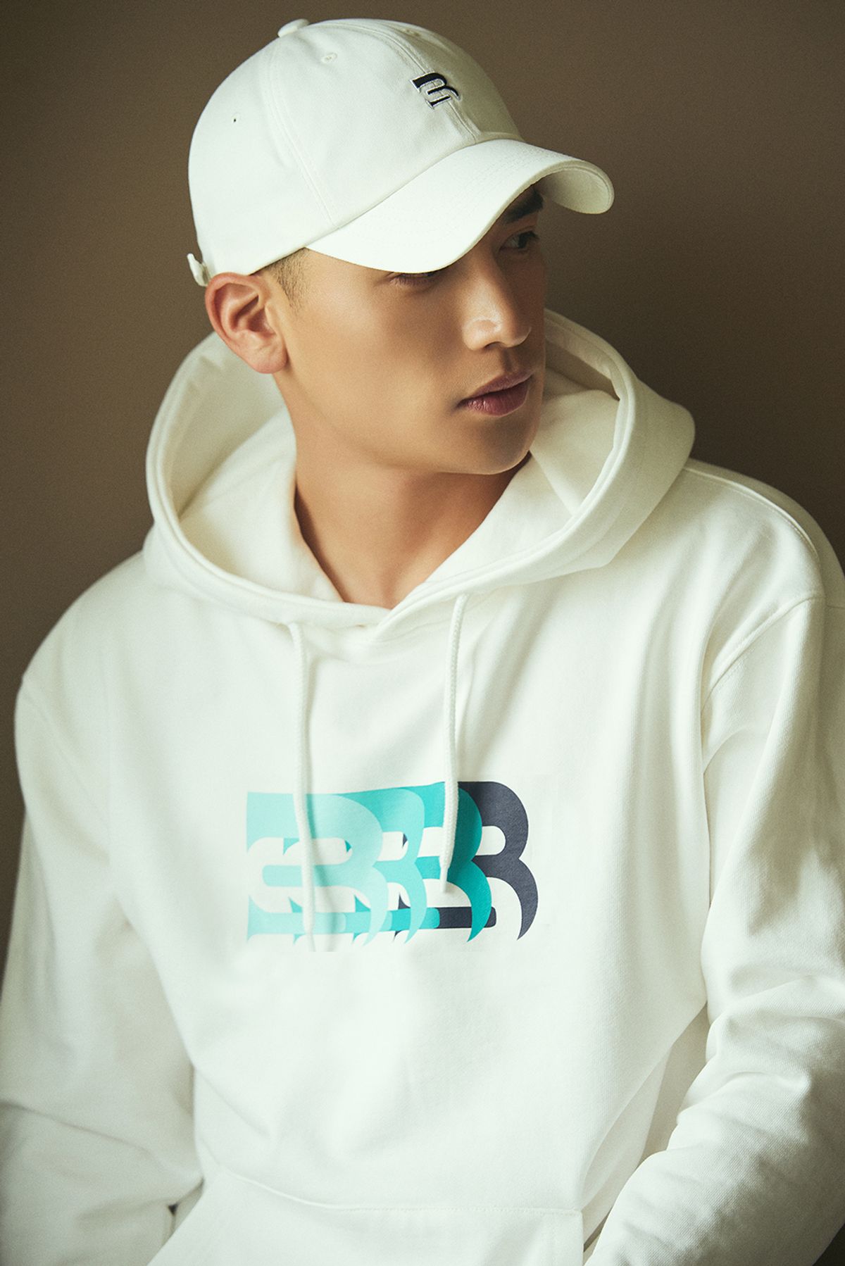 버튼서울(BUTTON SEOUL) Oversize Logo Hood (Grey)
