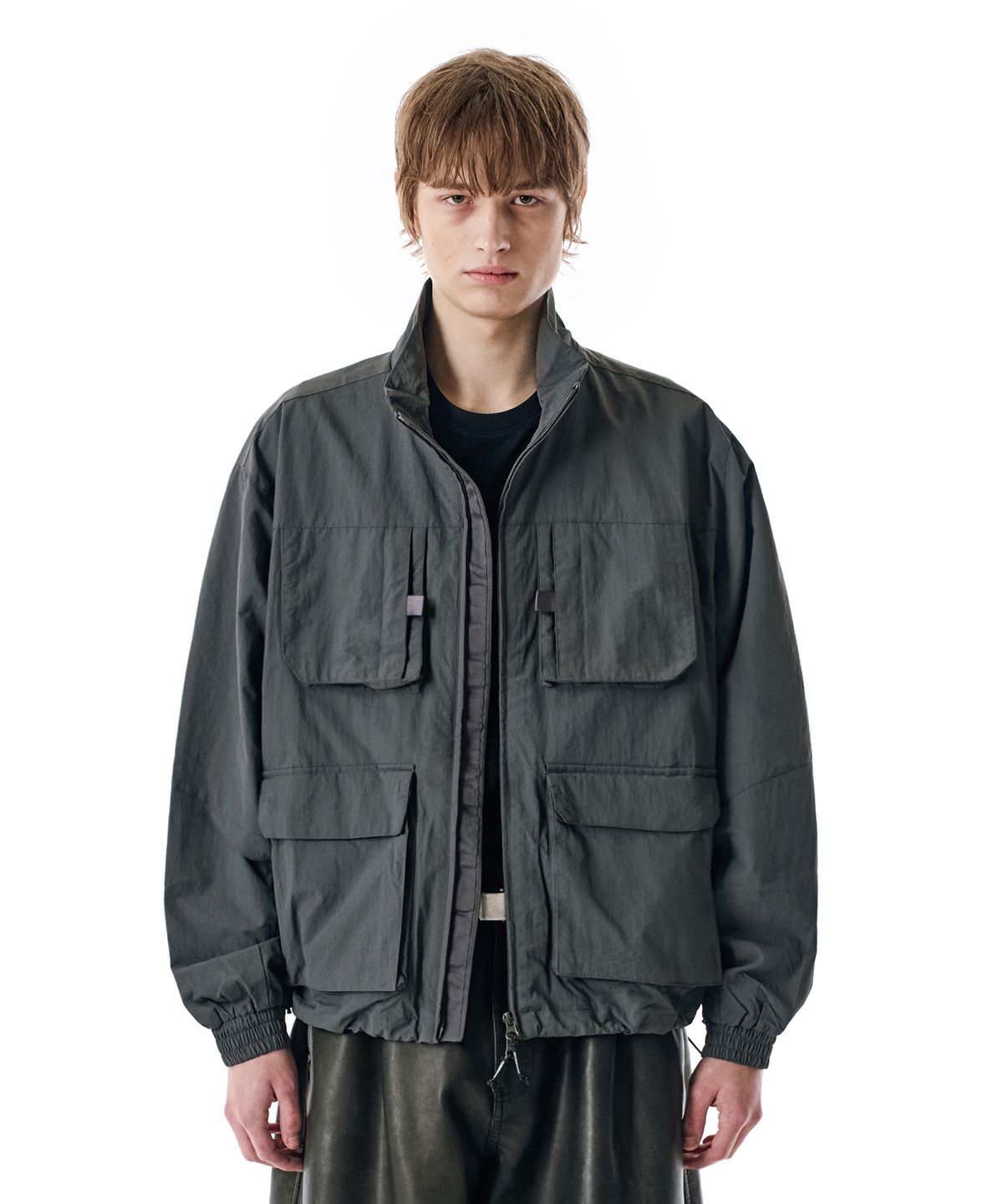 세컨모놀로그(SECONDMONO) Nylon Wind Field Jacket [DGRAY]_COOSJP026DGRAY