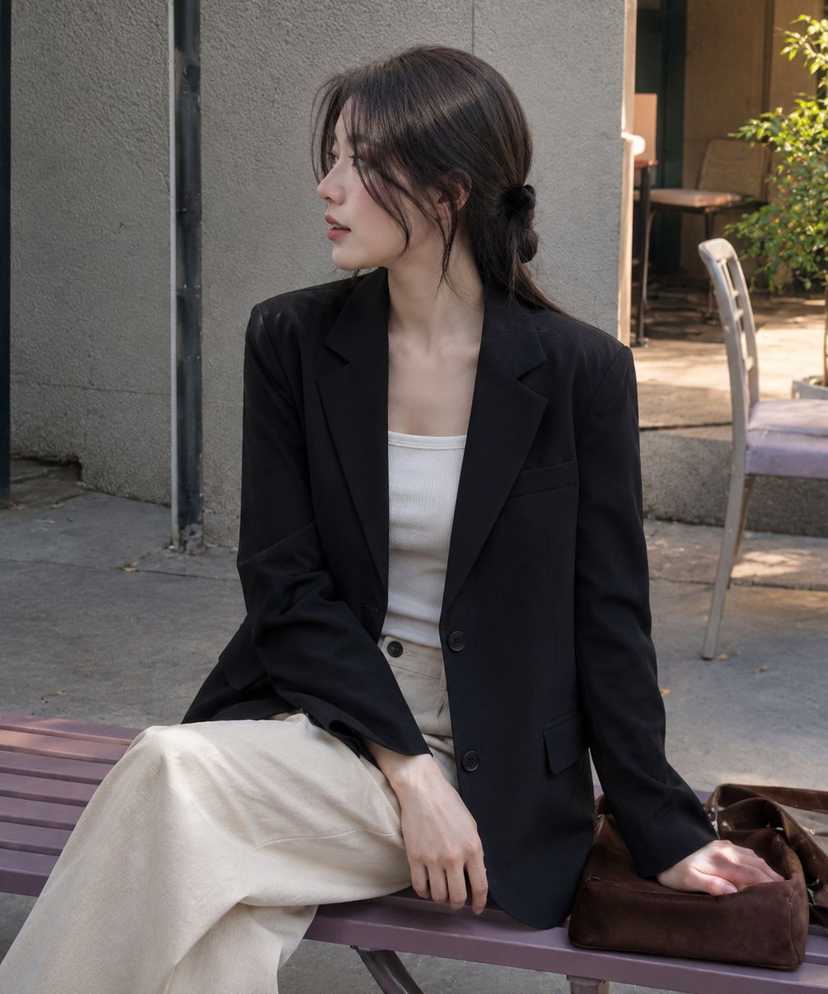 콜릿(KOLEAT) WOMEN 오버핏 블레이저 [블랙]