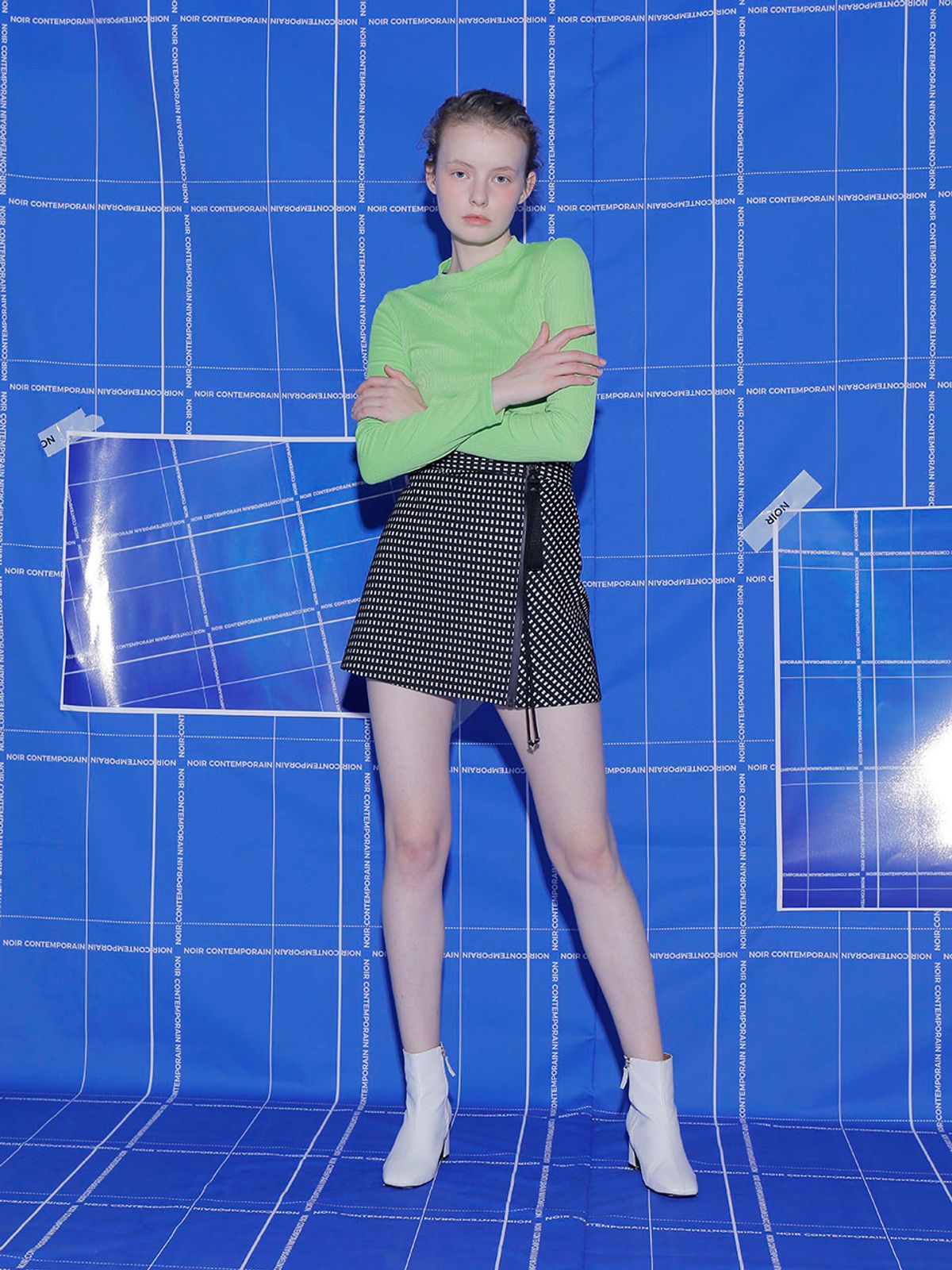 느와(NOIR) Jacquard Skirt