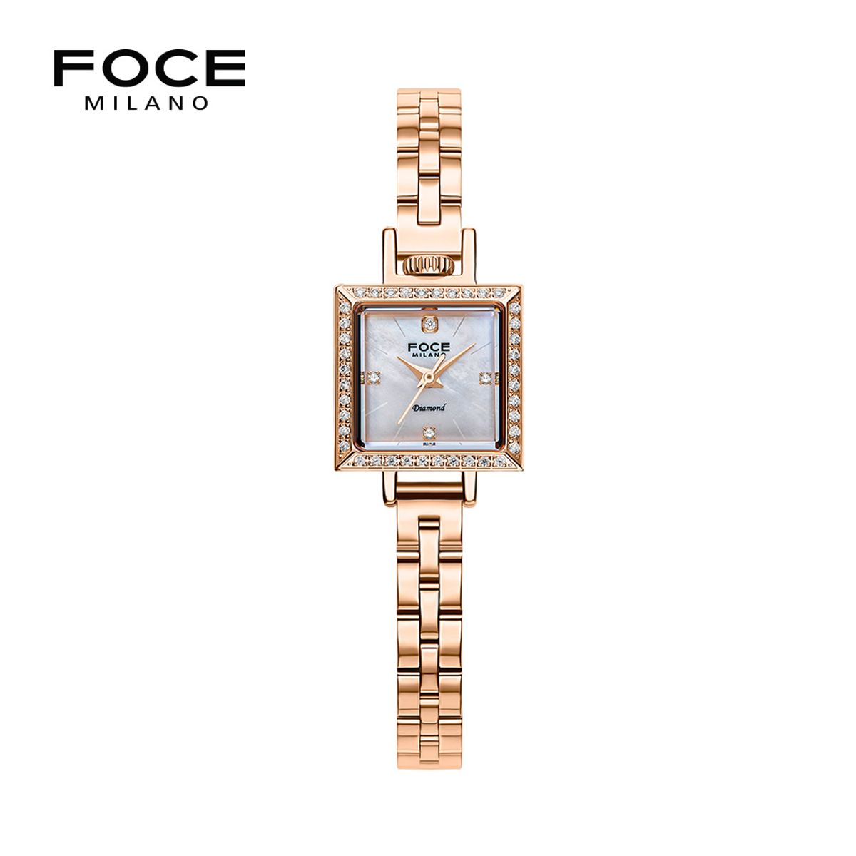 포체 레이디(FOCE LADY) 18mm 여성 다이아몬드 메탈시계 FM1912RG