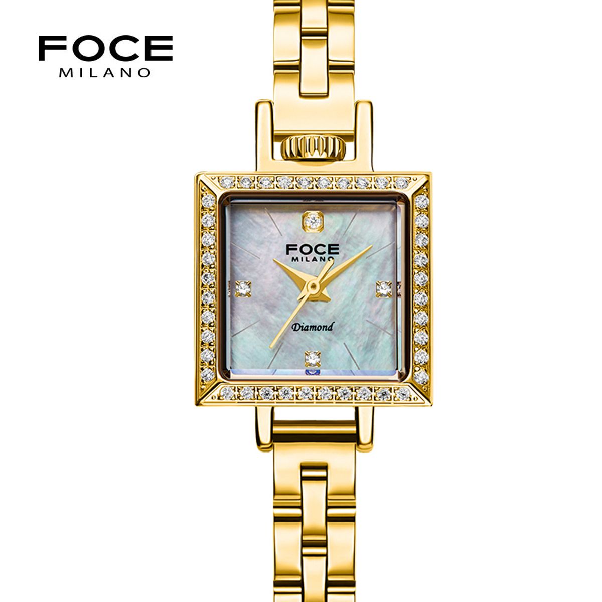 포체 레이디(FOCE LADY) 18mm 여성 다이아몬드 메탈시계 FM1912GD
