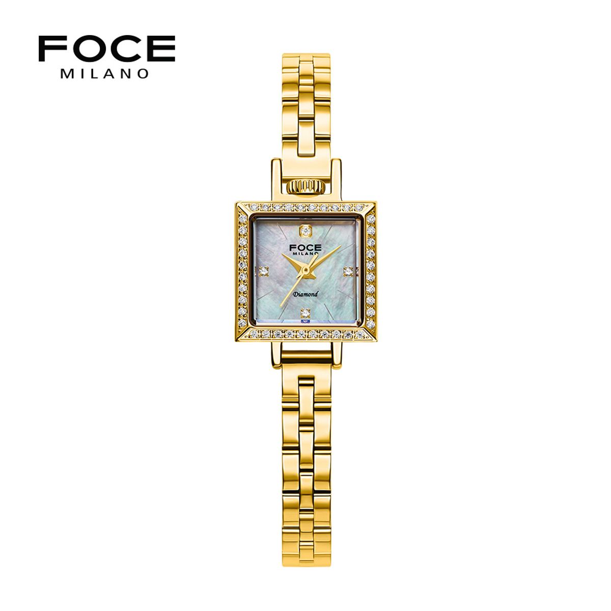 포체 레이디(FOCE LADY) 18mm 여성 다이아몬드 메탈시계 FM1912GD