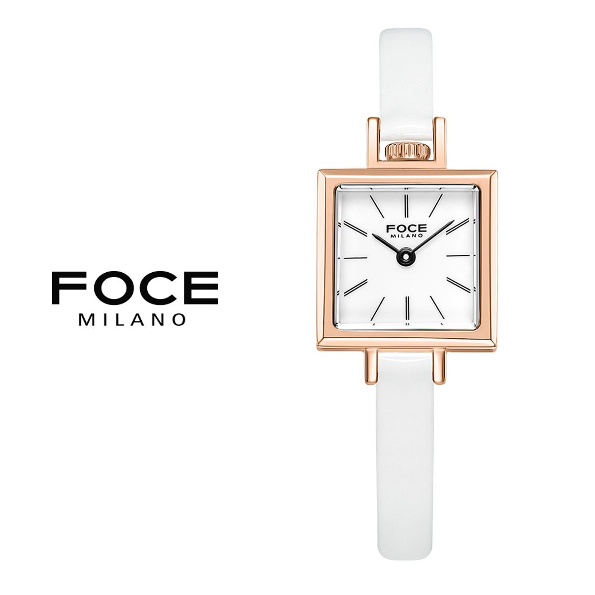 포체 레이디(FOCE LADY) 19.5mm 여성 사각 가죽시계 FM1913L-WRG
