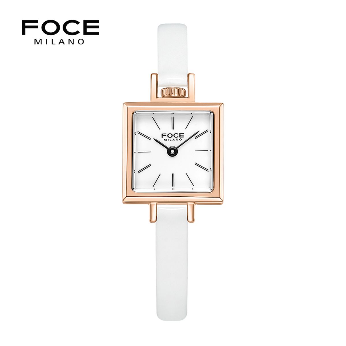 포체 레이디(FOCE LADY) 19.5mm 여성 사각 가죽시계 FM1913L-WRG