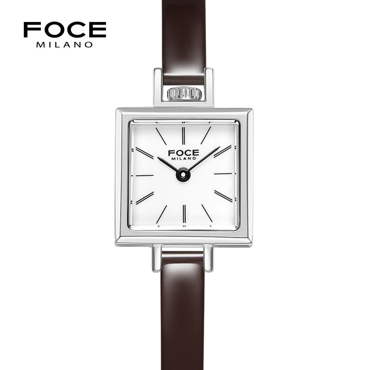 포체 레이디(FOCE LADY) 19.5mm 여성 사각 가죽시계 FM1913L-WH