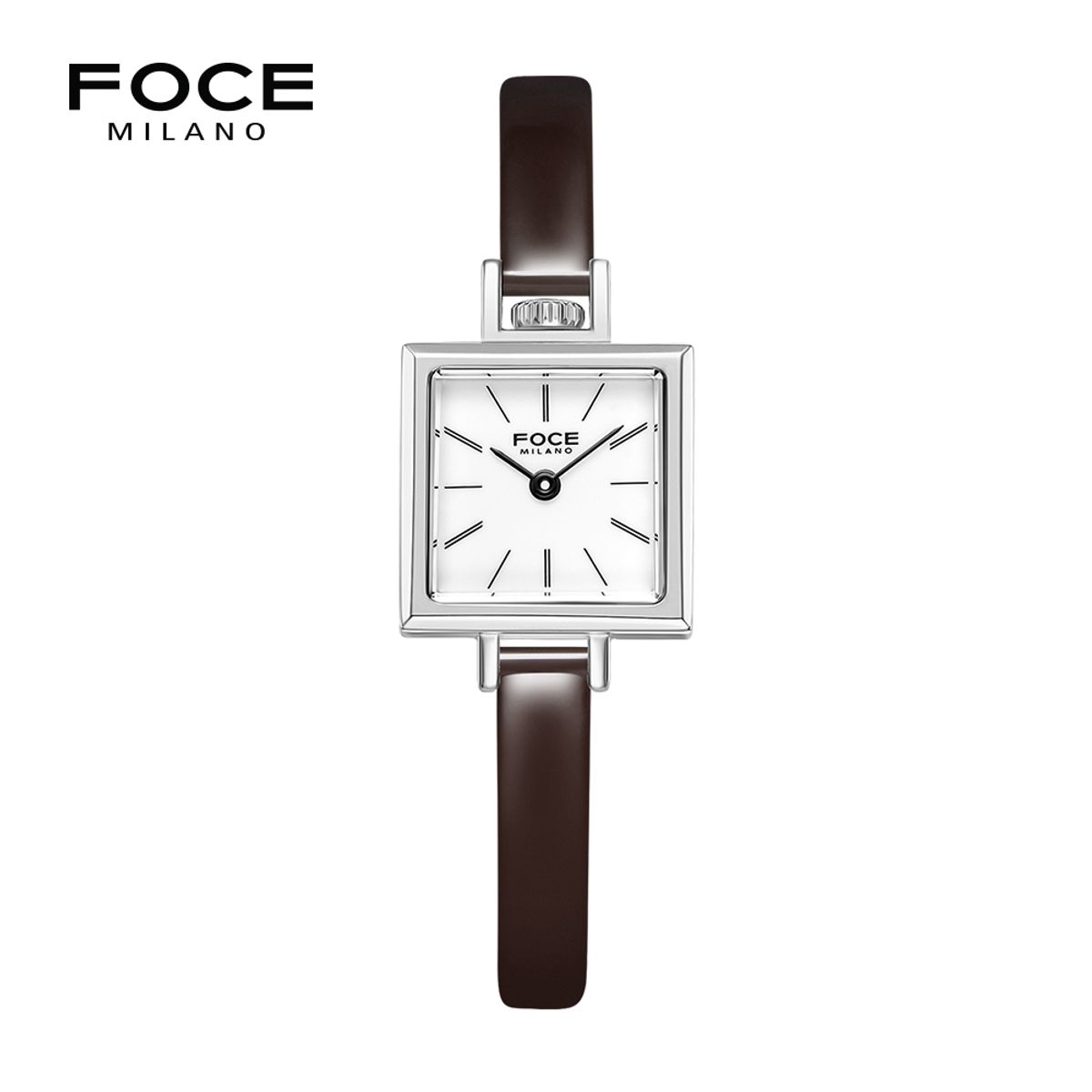 포체 레이디(FOCE LADY) 19.5mm 여성 사각 가죽시계 FM1913L-WH