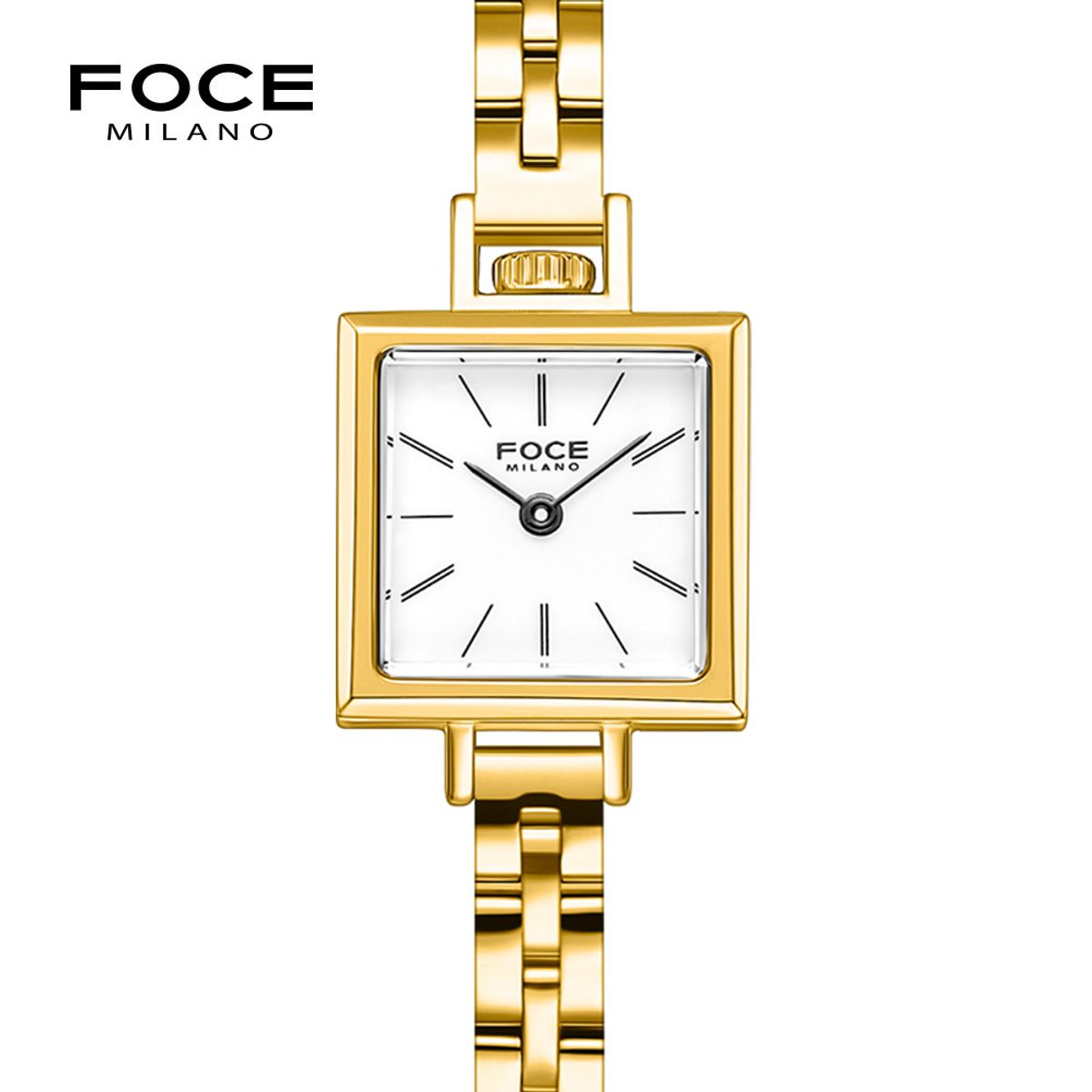 포체 레이디(FOCE LADY) 19.5mm 여성 사각 메탈시계 FM1913GD