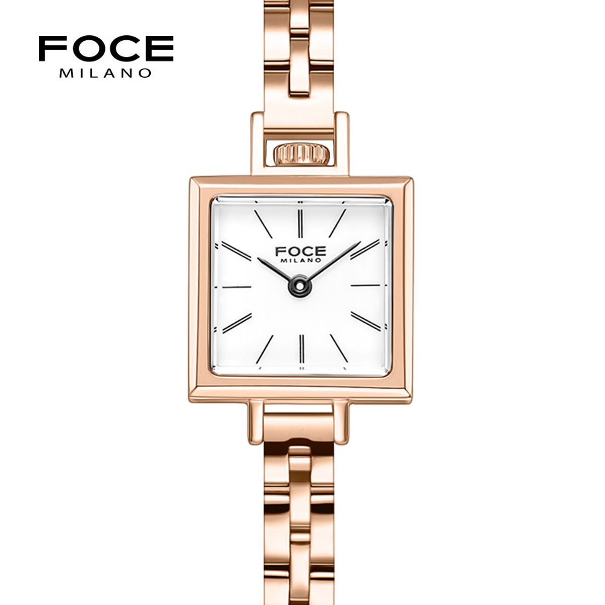 포체 레이디(FOCE LADY) 19.5mm 여성 사각 메탈시계 FM1913WRG