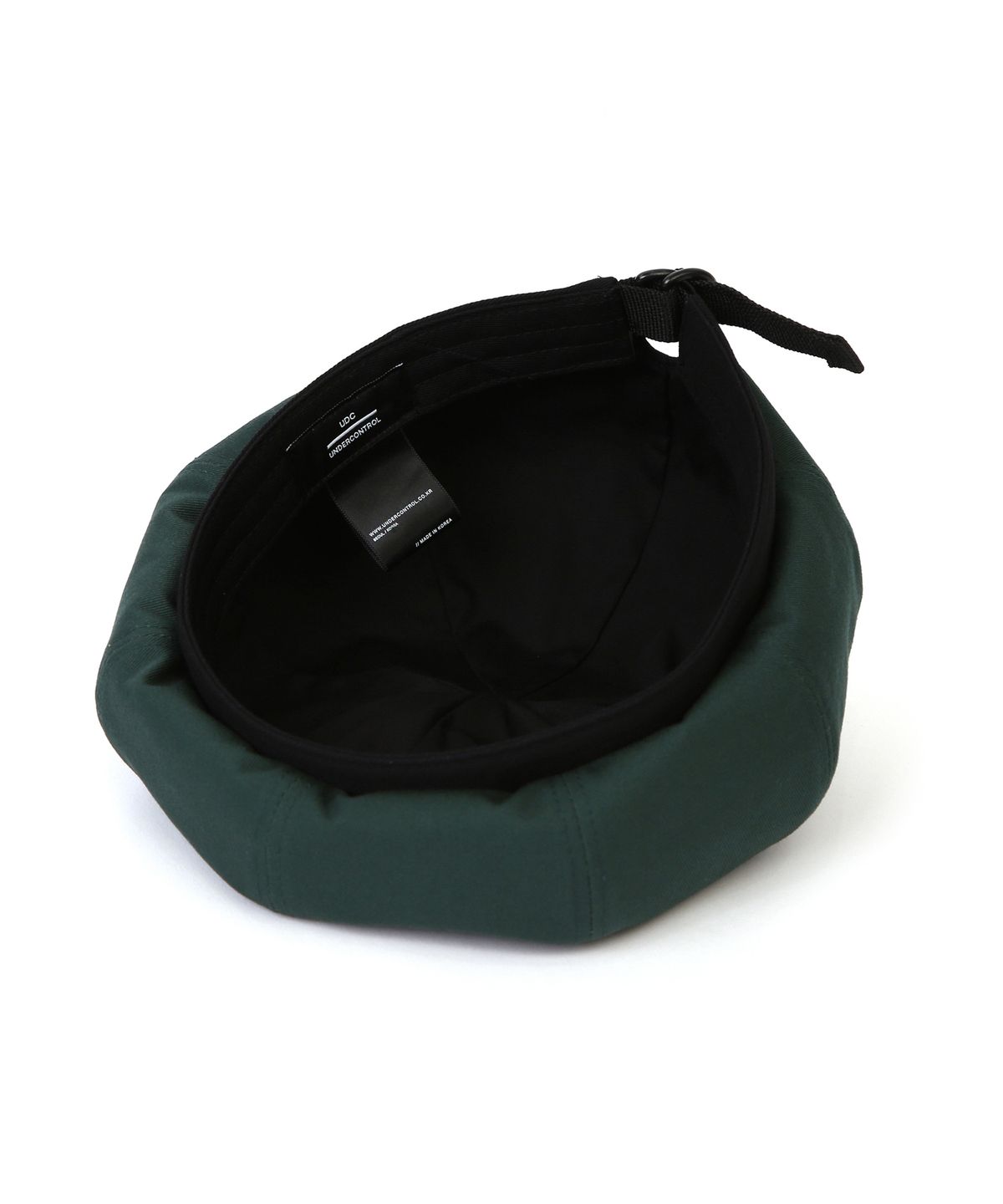 언더컨트롤(UNDERCONTROL) 코튼 사이즈 조절 베레모 BERET / WEB STRAP / GREEN