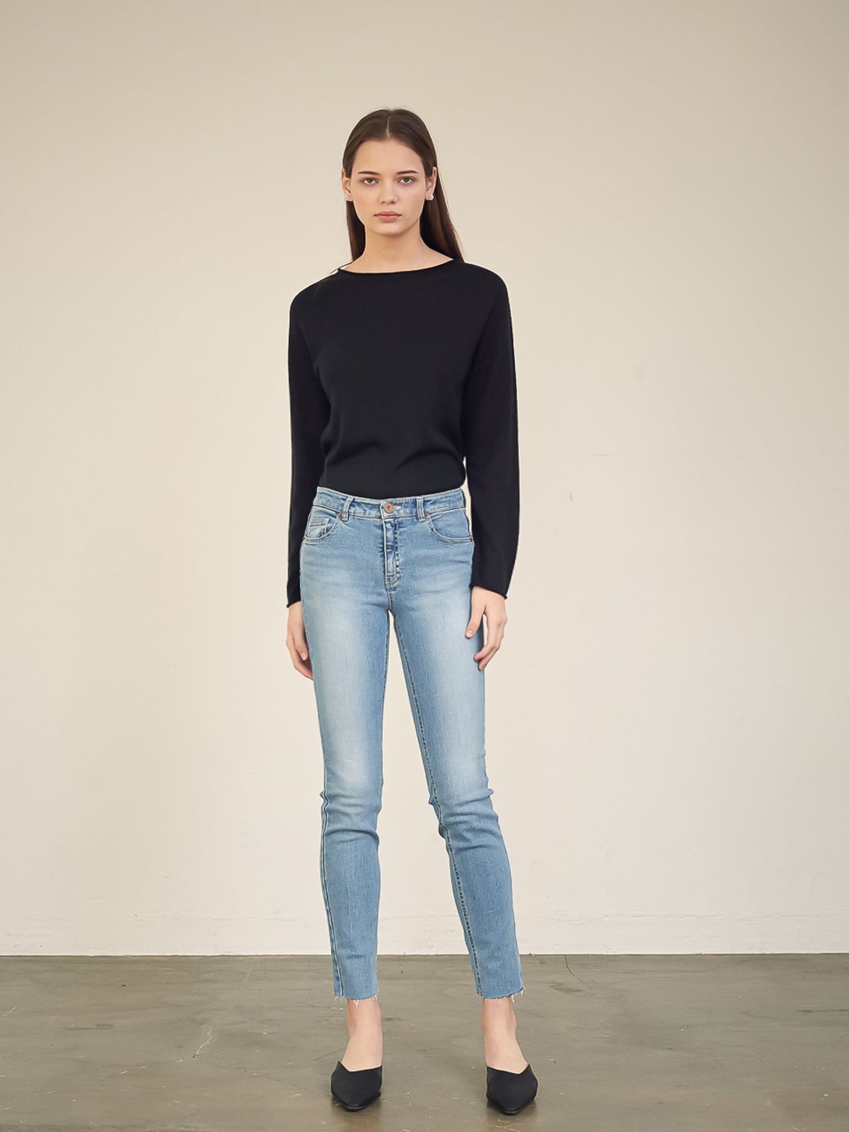 아쿠드(ACUD) Slim Fit Croped Jean