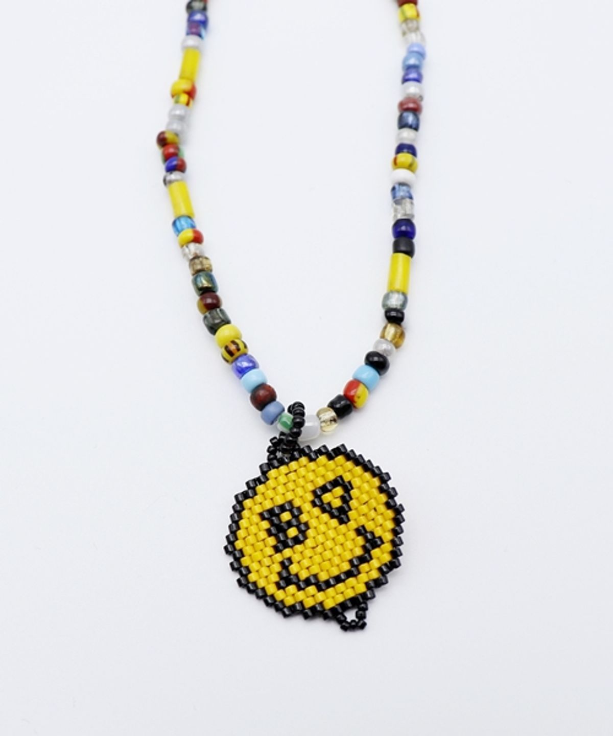 봉보(BONBEAU) Smile pendant beads Necklace 비즈 스마일 목걸이