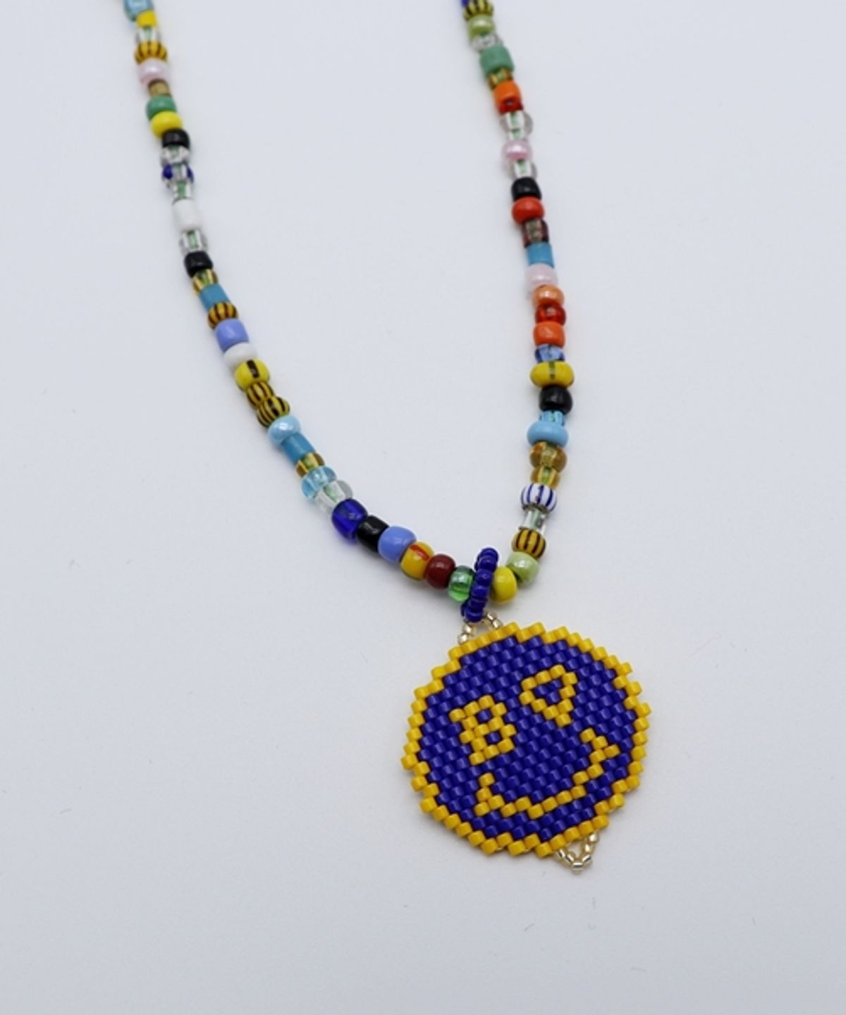 봉보(BONBEAU) Smile pendant beads Necklace 스마일 비즈 목걸이