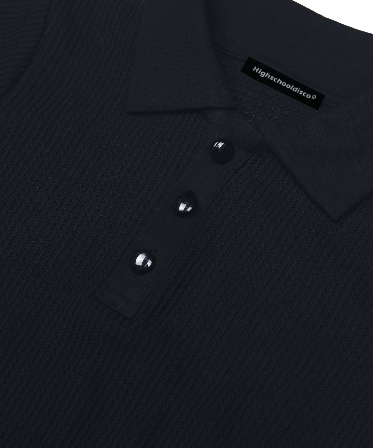 하이스쿨디스코(HIGH SCHOOL DISCO) See Through PK Shirt_Black
