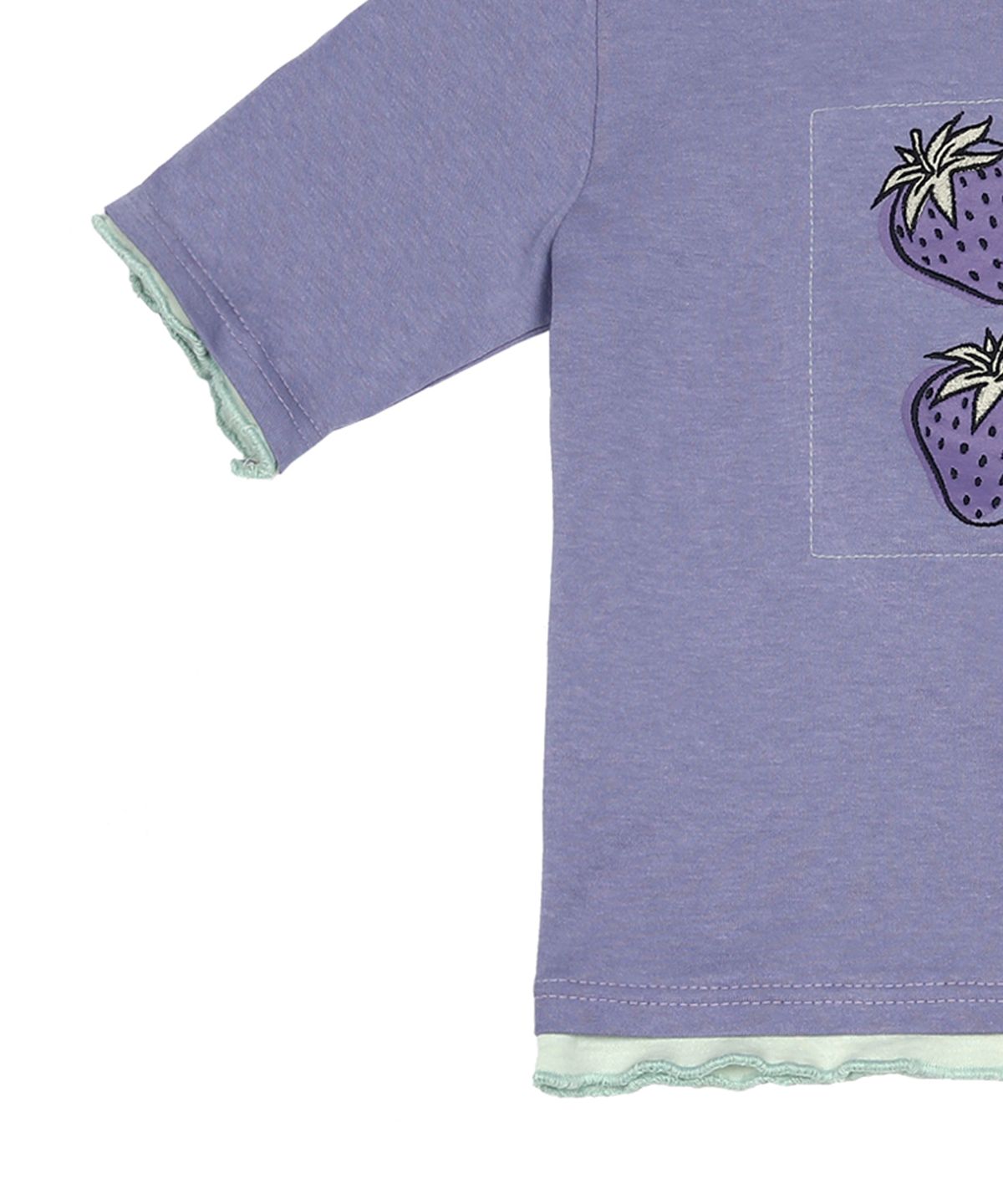 하이스쿨디스코(HIGH SCHOOL DISCO) Strawberry Crop T-shirt_Purple