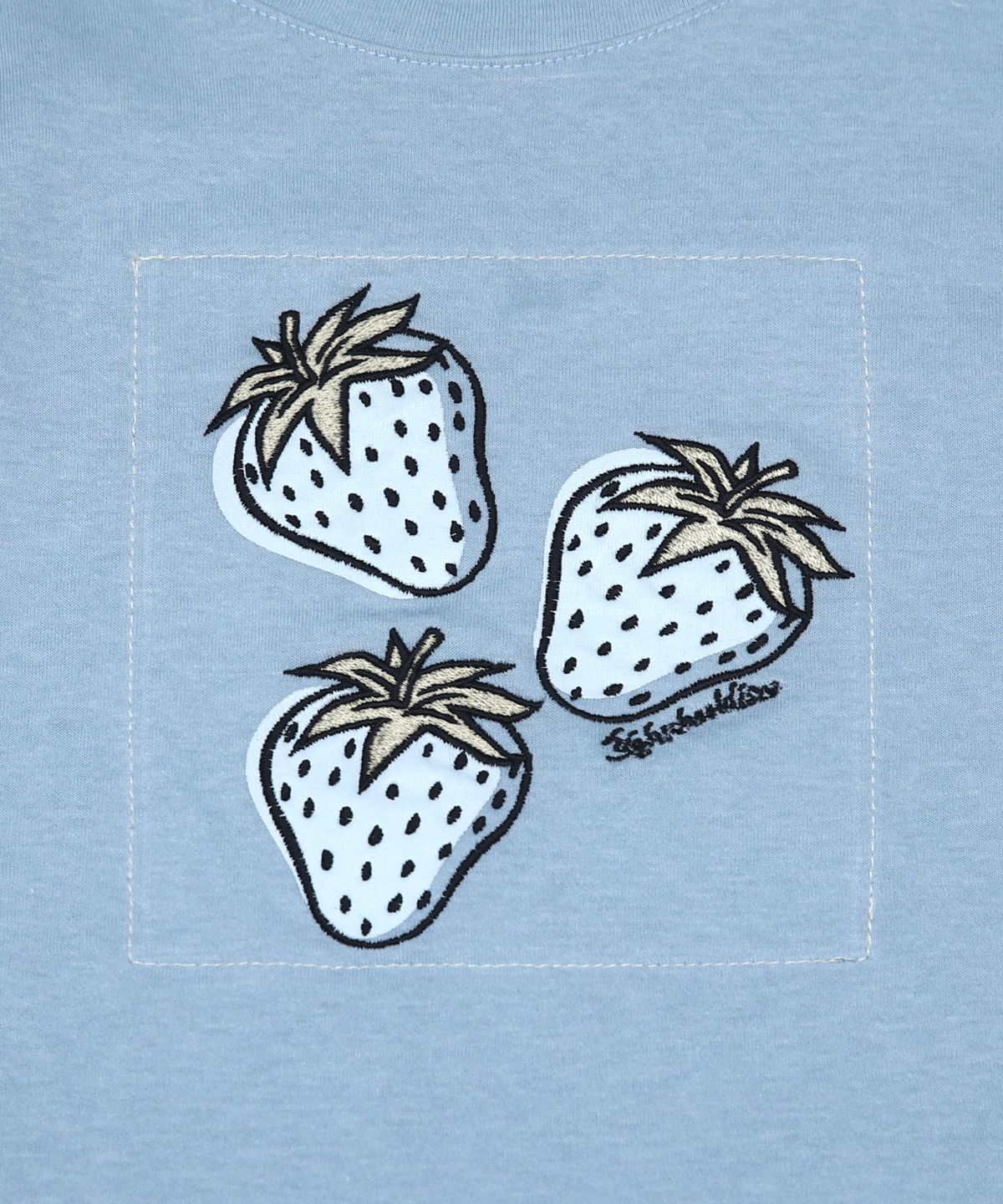 하이스쿨디스코(HIGH SCHOOL DISCO) Strawberry Crop T-shirt_Sky Blue