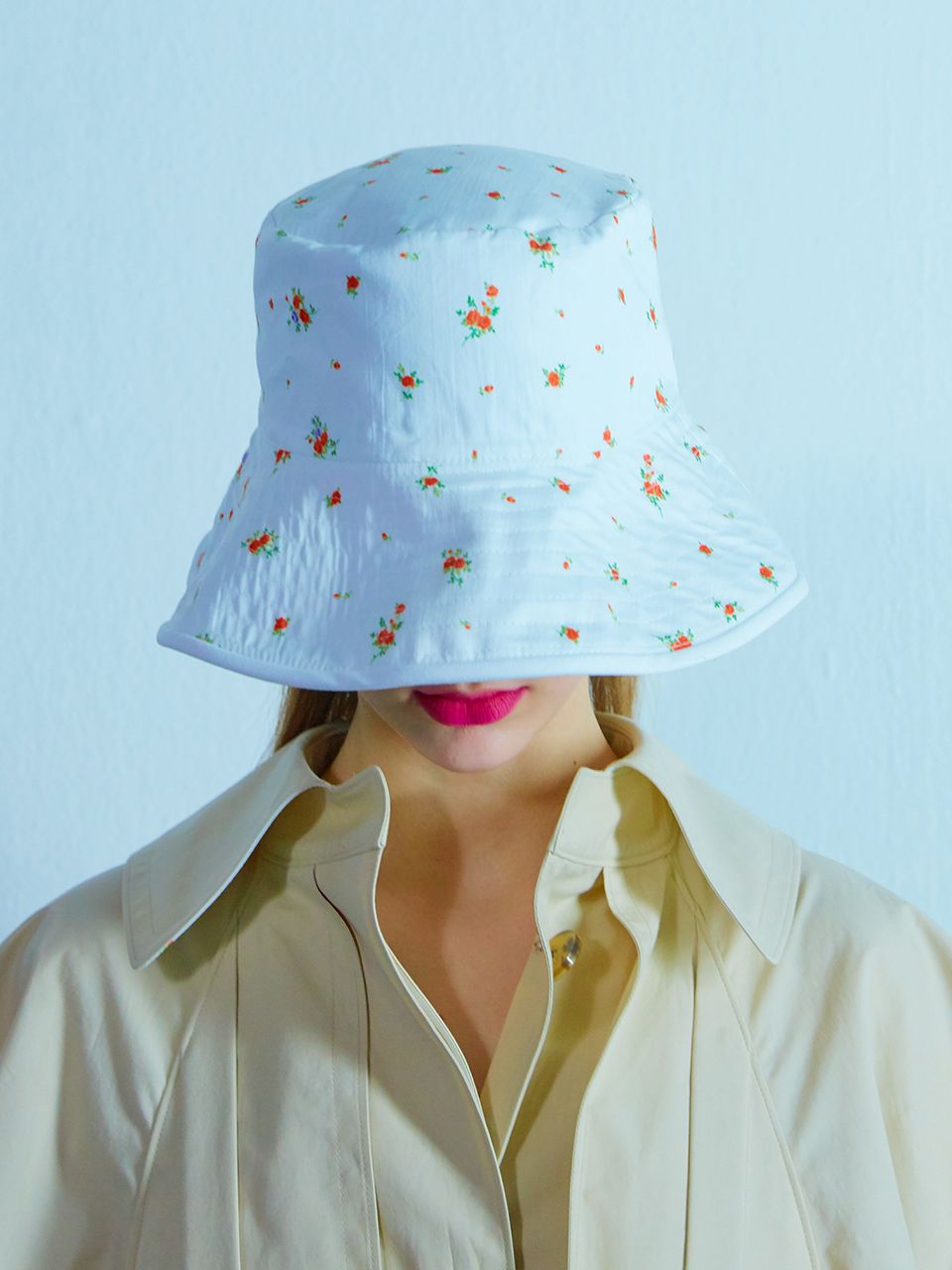 MUSINSA | MUDIDI Reversible Flower bucket hat 004 White