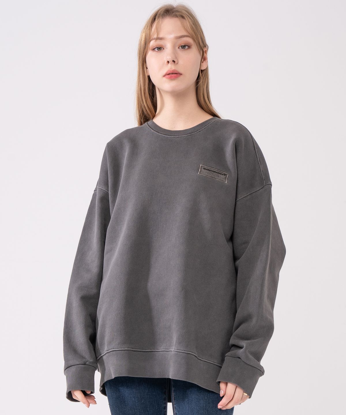 아이코노그라피(ICONOGRAPHY) PIGMENT HEAVY COTTON  LABEL ART DBE DBK