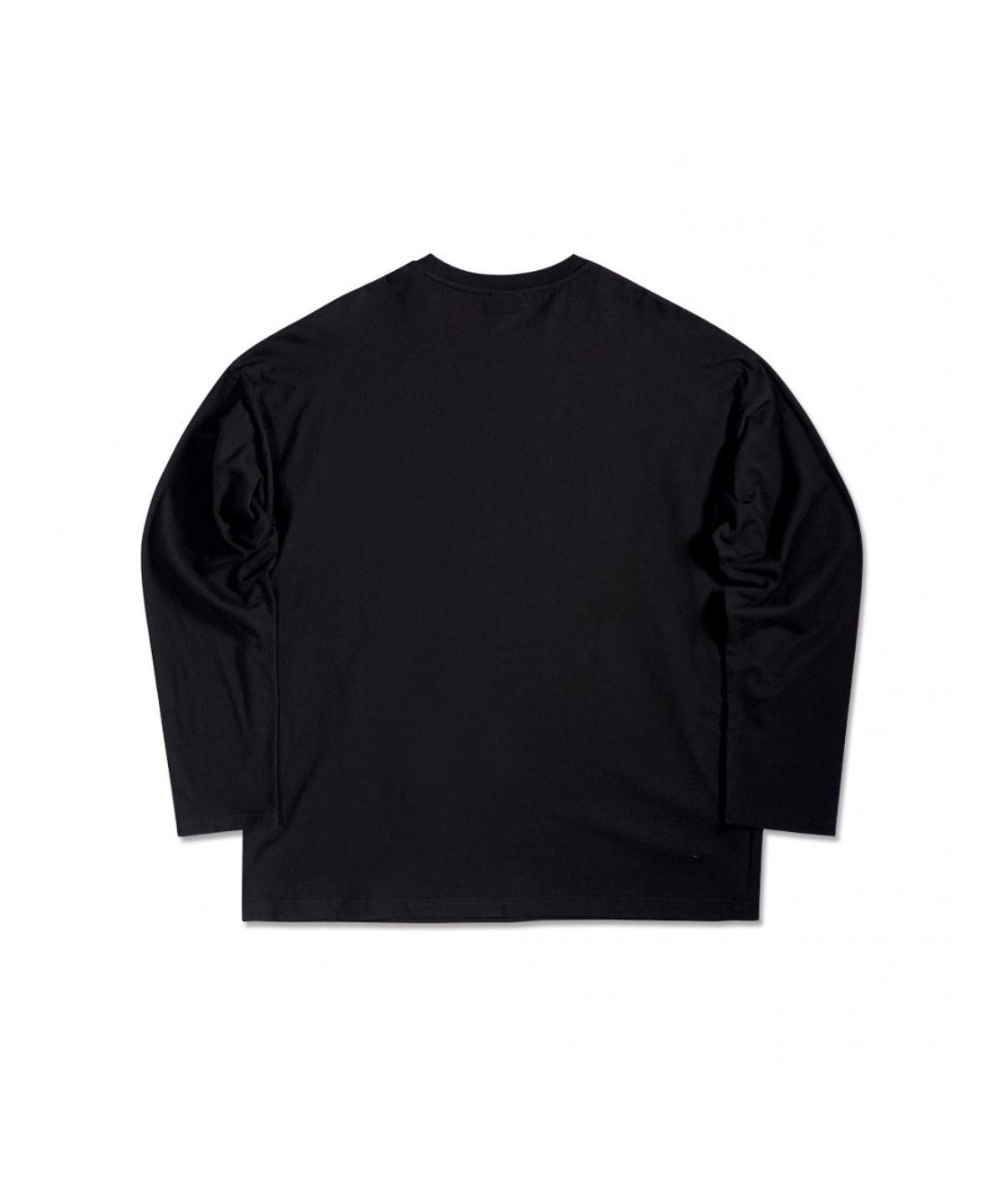 아임낫어휴먼비잉(I AM NOT A HUMAN BEING) The Cat Face Long Sleeve T-Shirt - BLACK