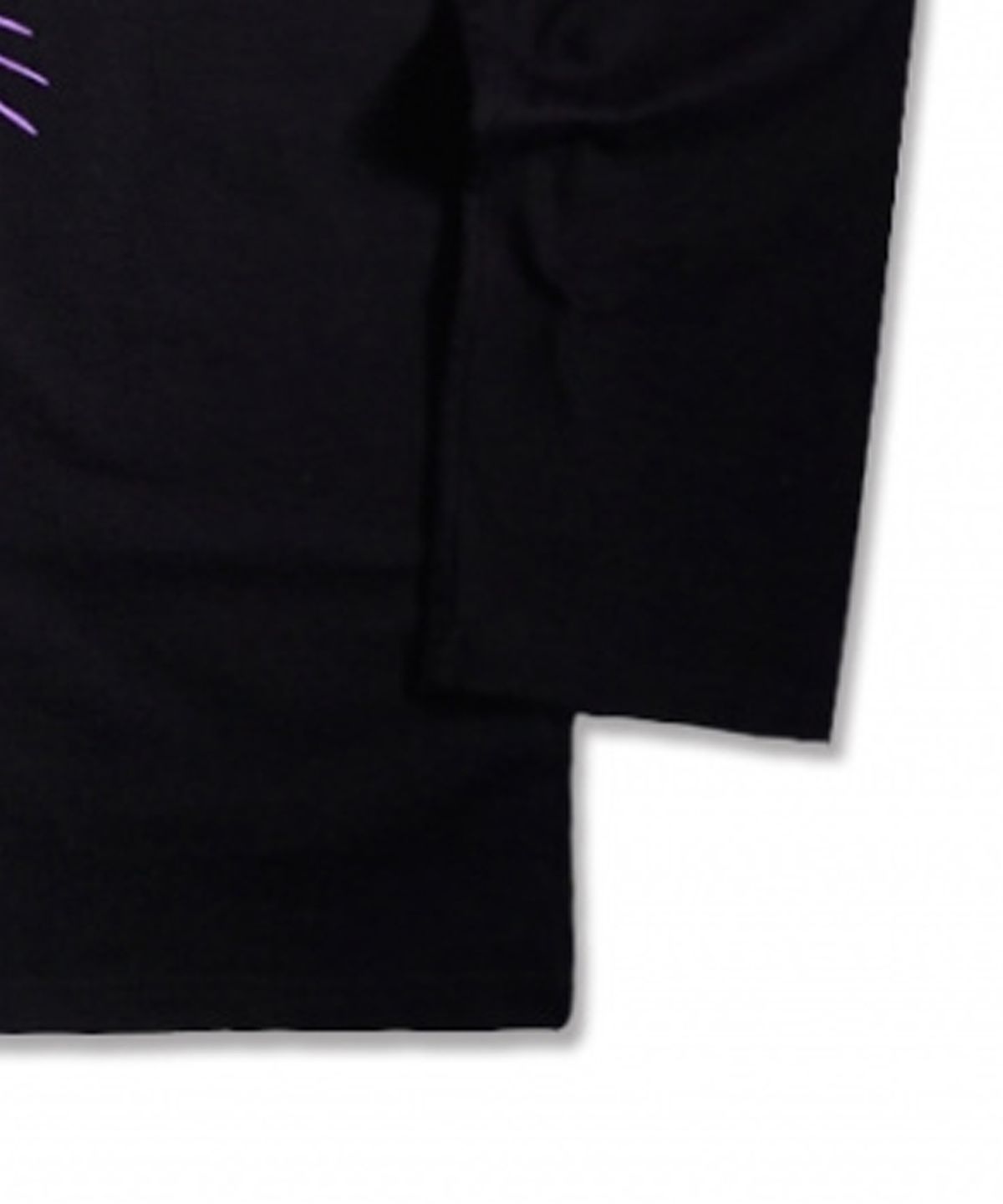 아임낫어휴먼비잉(I AM NOT A HUMAN BEING) The Cat Face Long Sleeve T-Shirt - BLACK