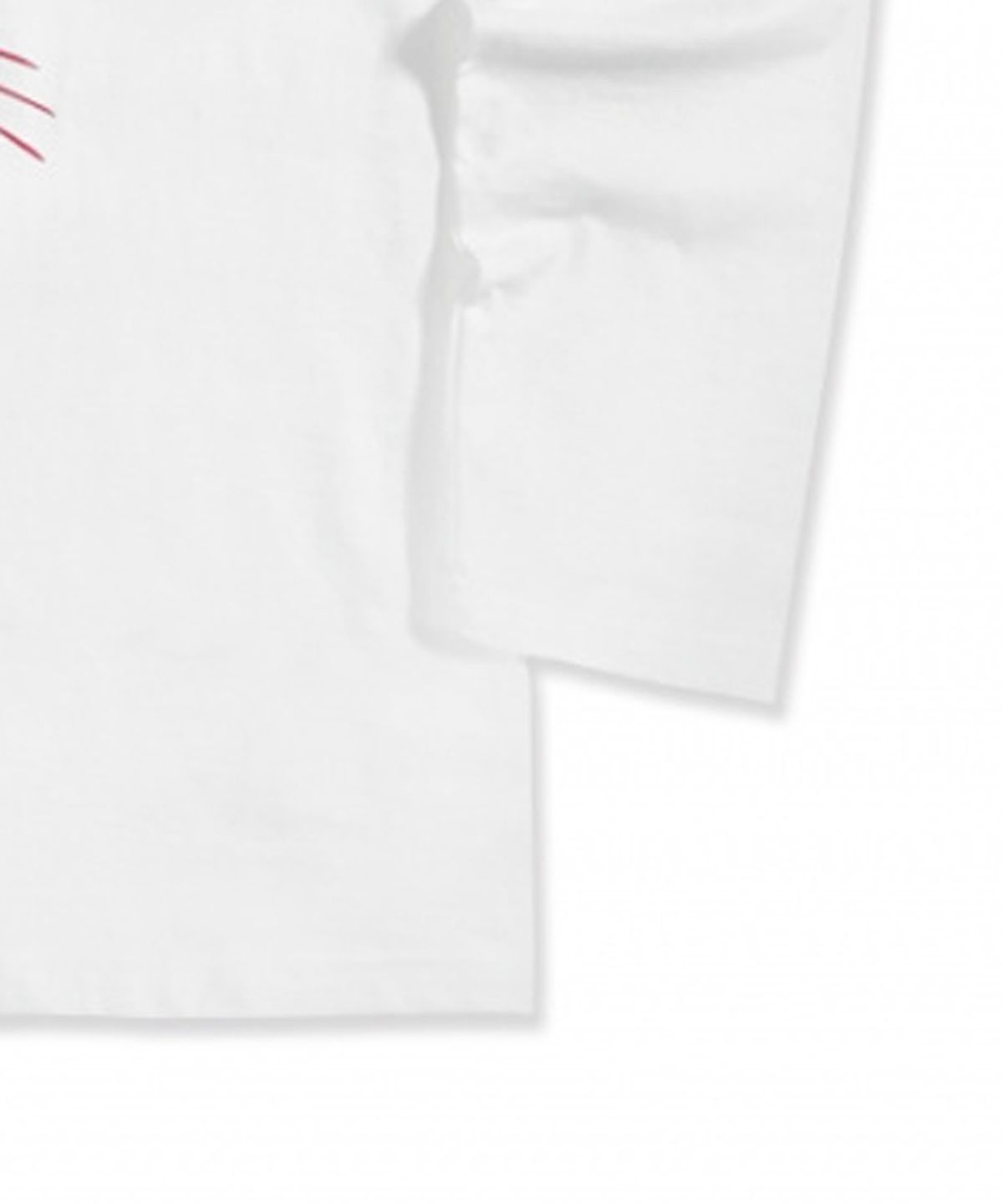 아임낫어휴먼비잉(I AM NOT A HUMAN BEING) The Cat Face Long Sleeve T-Shirt - WHITE