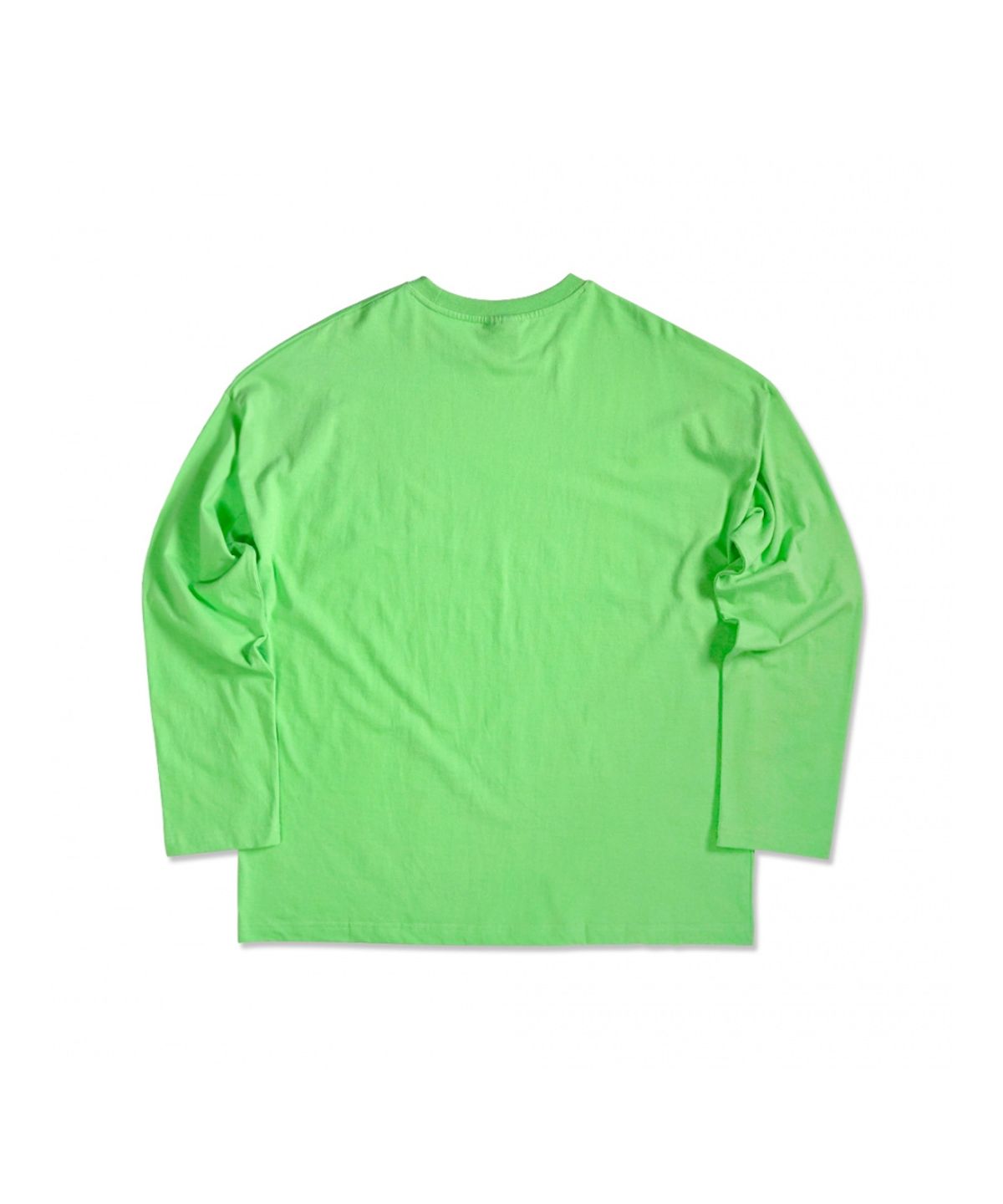아임낫어휴먼비잉(I AM NOT A HUMAN BEING) The Cat Face Long Sleeve T-Shirt - GREEN