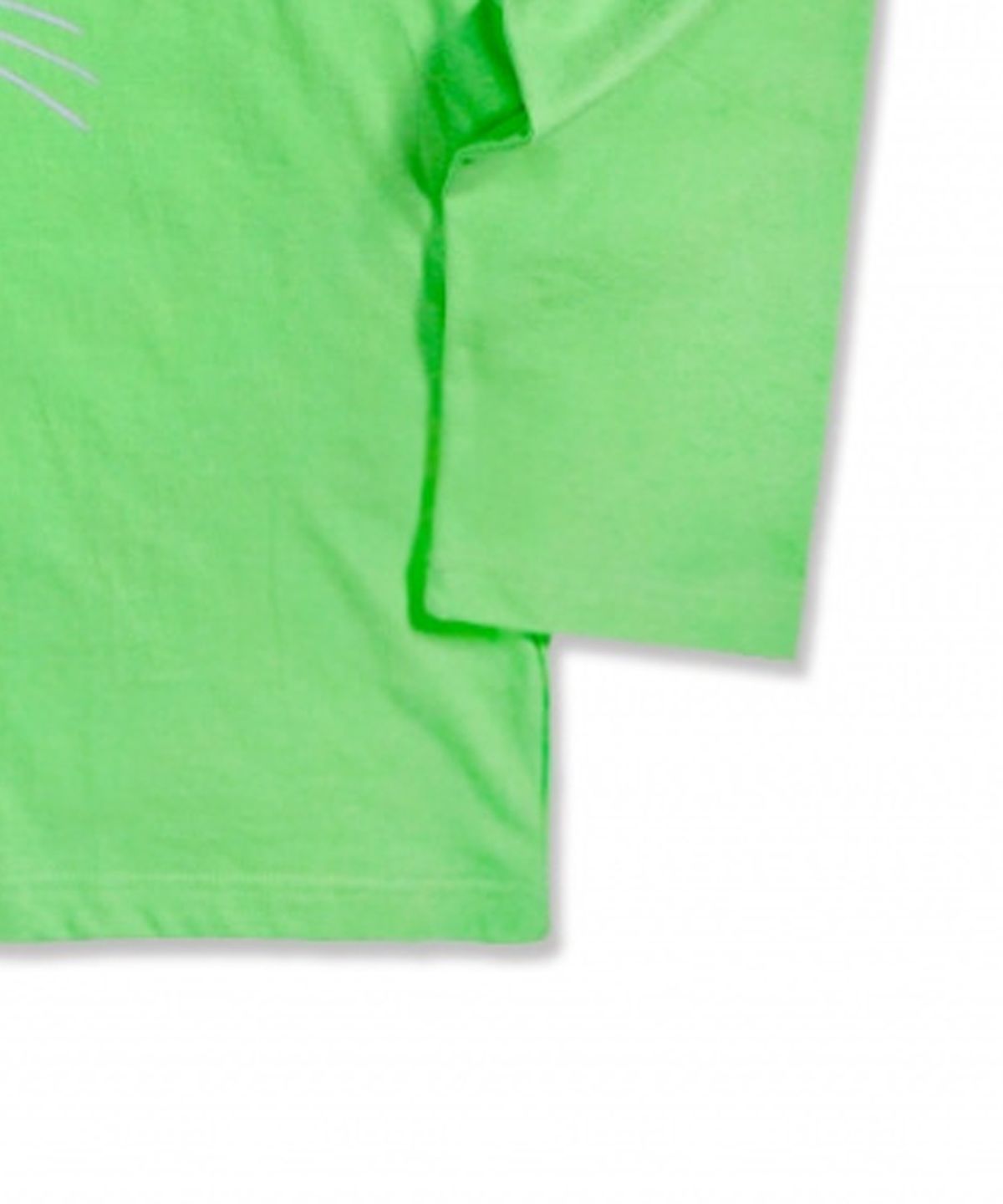 아임낫어휴먼비잉(I AM NOT A HUMAN BEING) The Cat Face Long Sleeve T-Shirt - GREEN