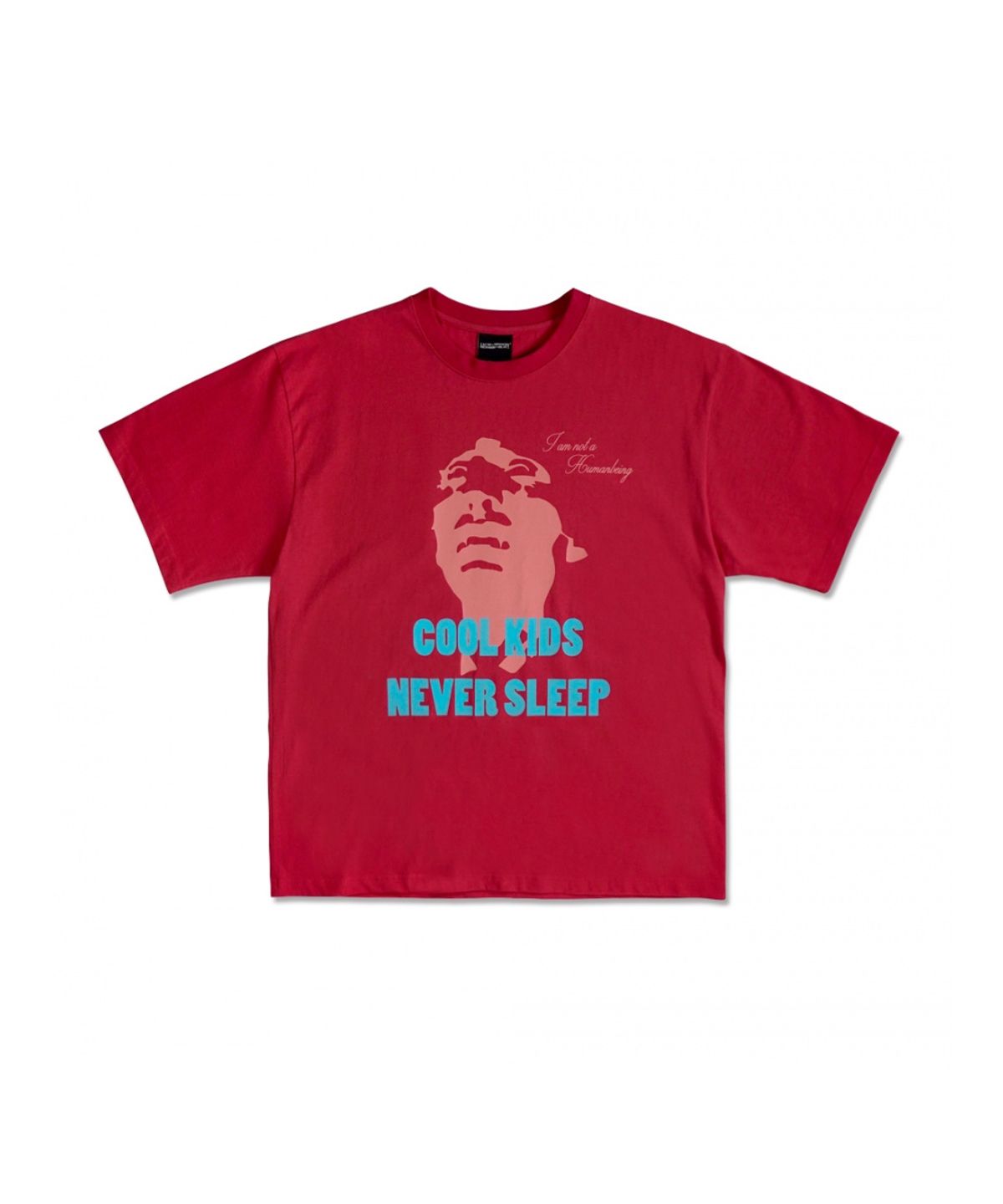 아임낫어휴먼비잉(I AM NOT A HUMAN BEING) The Man Short Sleeve T-Shirt - RED