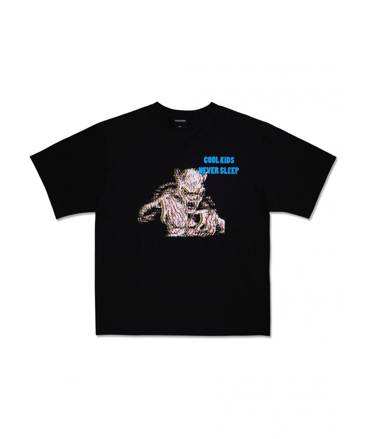 아임낫어휴먼비잉(I AM NOT A HUMAN BEING) 3D Wolverine Short Sleeve T-Shirt - BLACK