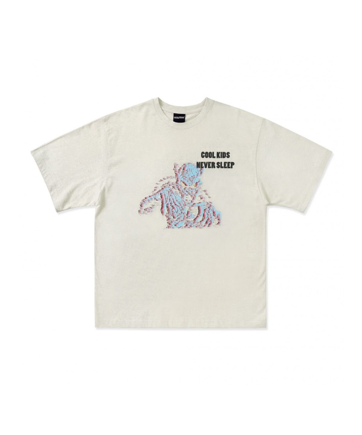 아임낫어휴먼비잉(I AM NOT A HUMAN BEING) 3D Wolverine Short Sleeve T-Shirt - OATMEAL