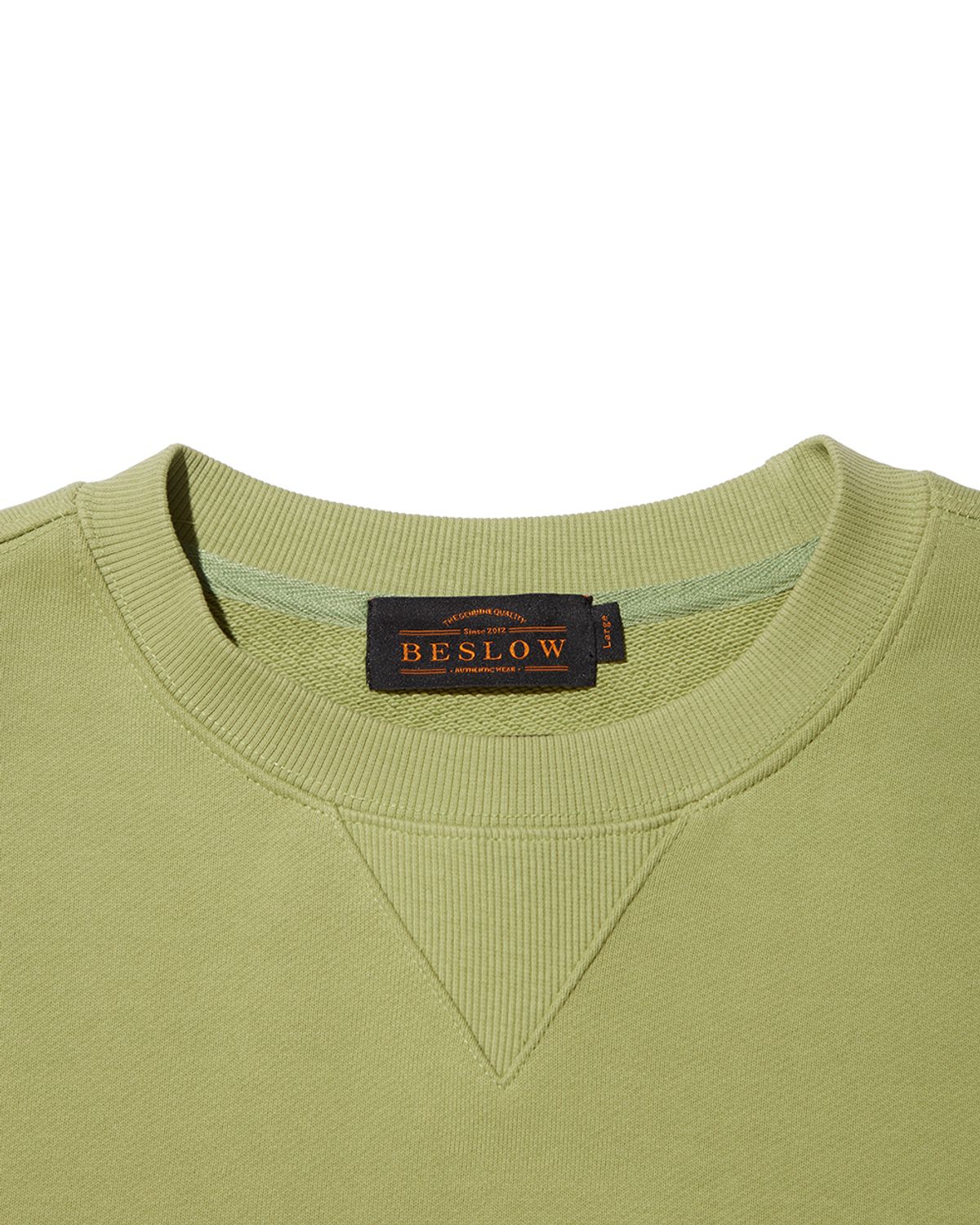 비슬로우(BESLOW) ARC LOGO SWEAT SHIRT AVOCADO