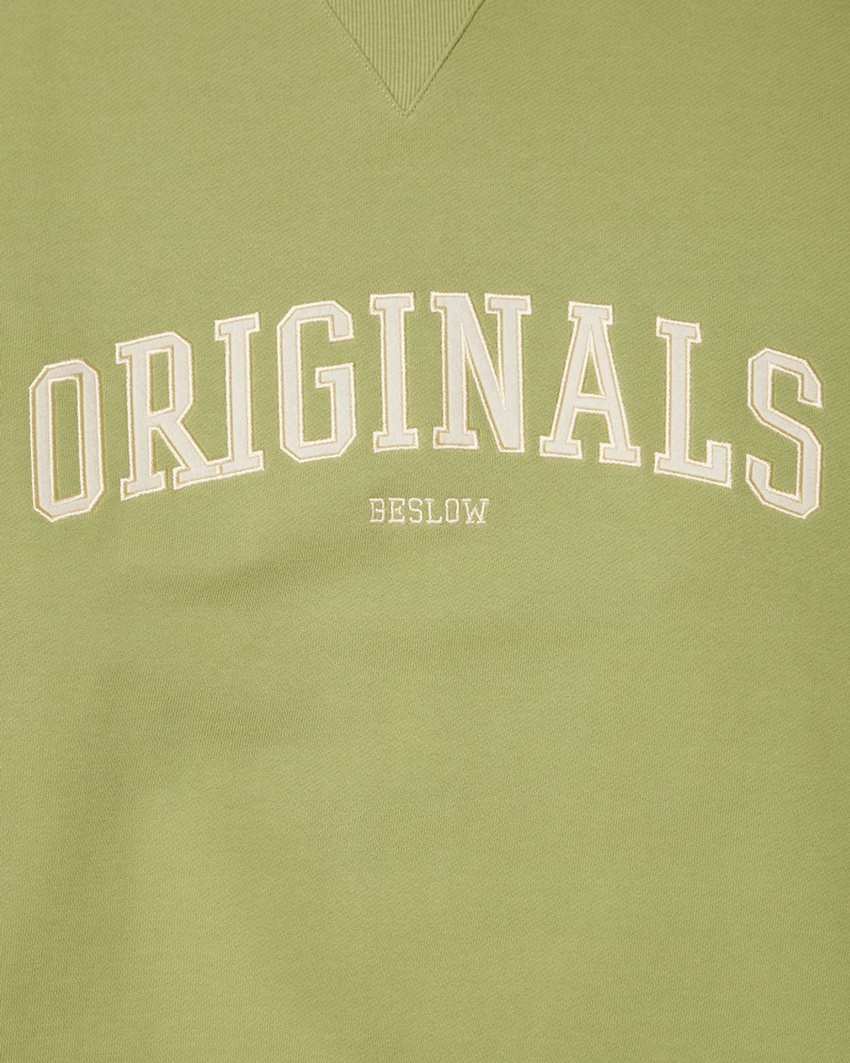 비슬로우(BESLOW) ARC LOGO SWEAT SHIRT AVOCADO