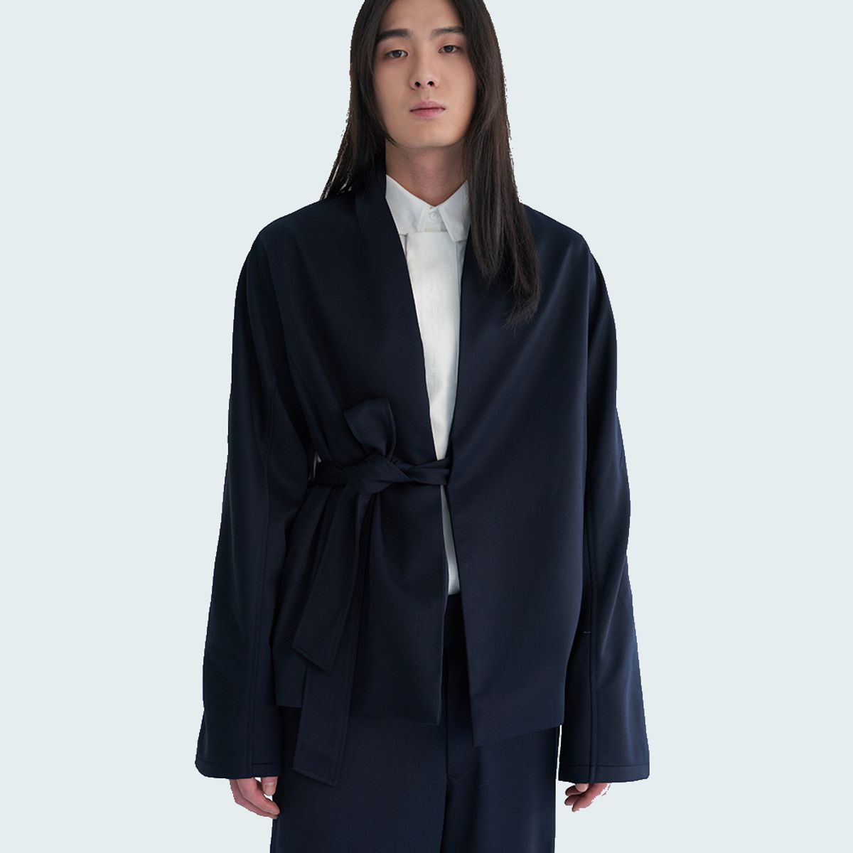 고목(KOMOK) 여밈 바지 (Navy)-남