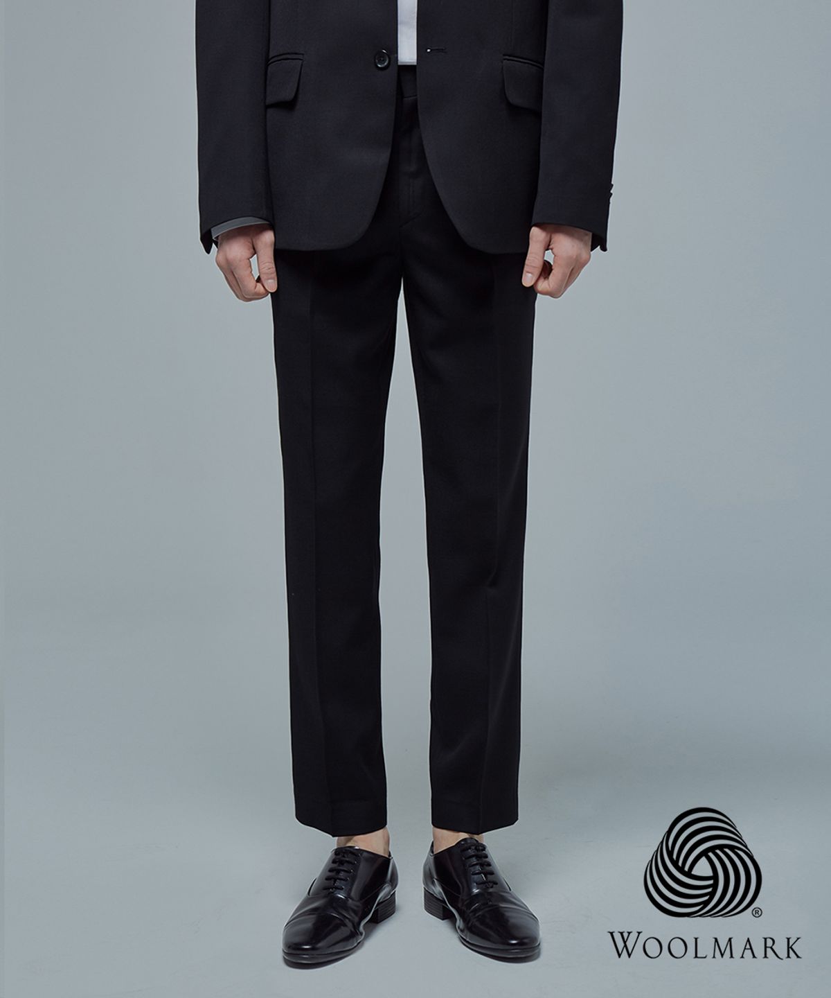 버튼서울(BUTTON SEOUL) Pure Wool 100% Suit Pants (Grey)
