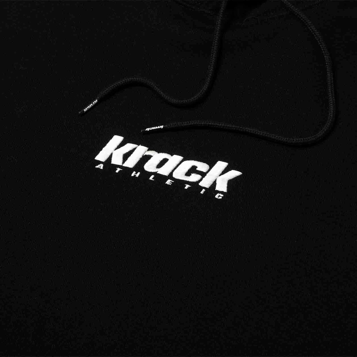 크랙 애슬레틱(KRACK ATHLETIC) BASIC LOGO HOODIE BLACK