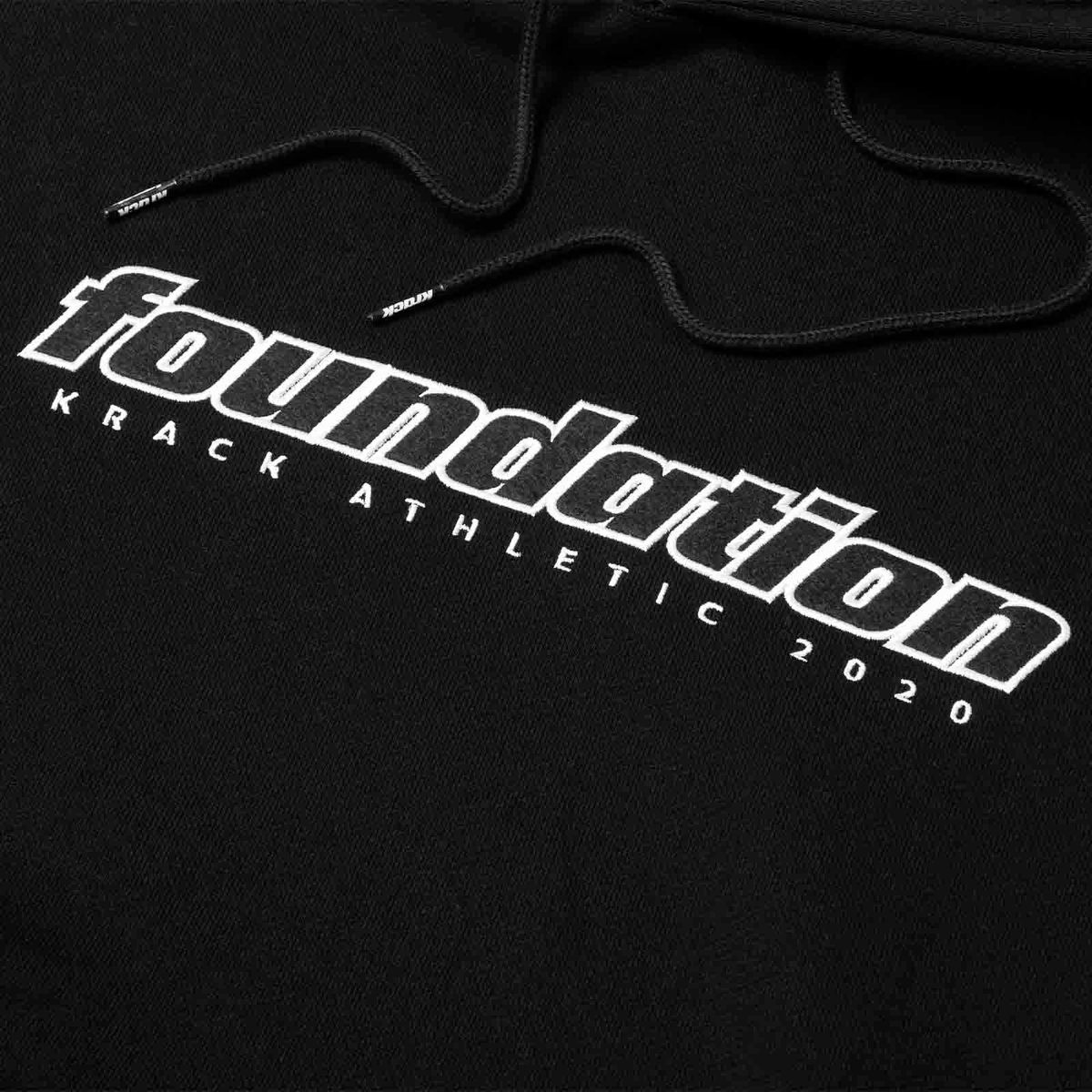 크랙 애슬레틱(KRACK ATHLETIC) FOUNDATION HOODIE BLACK