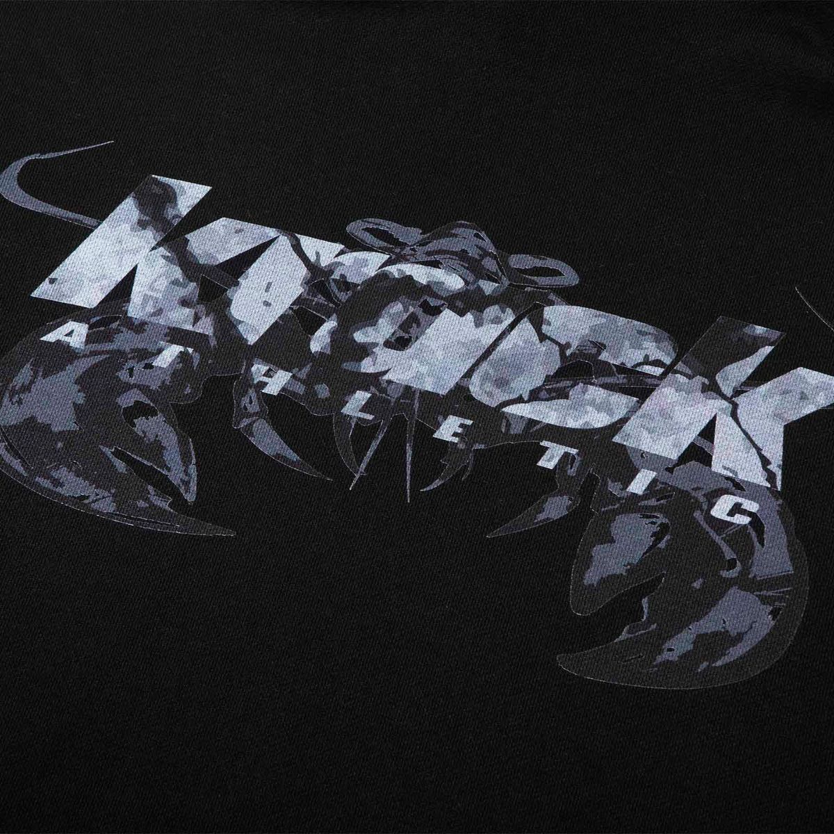 크랙 애슬레틱(KRACK ATHLETIC) BW LOGO HOODIE BLACK