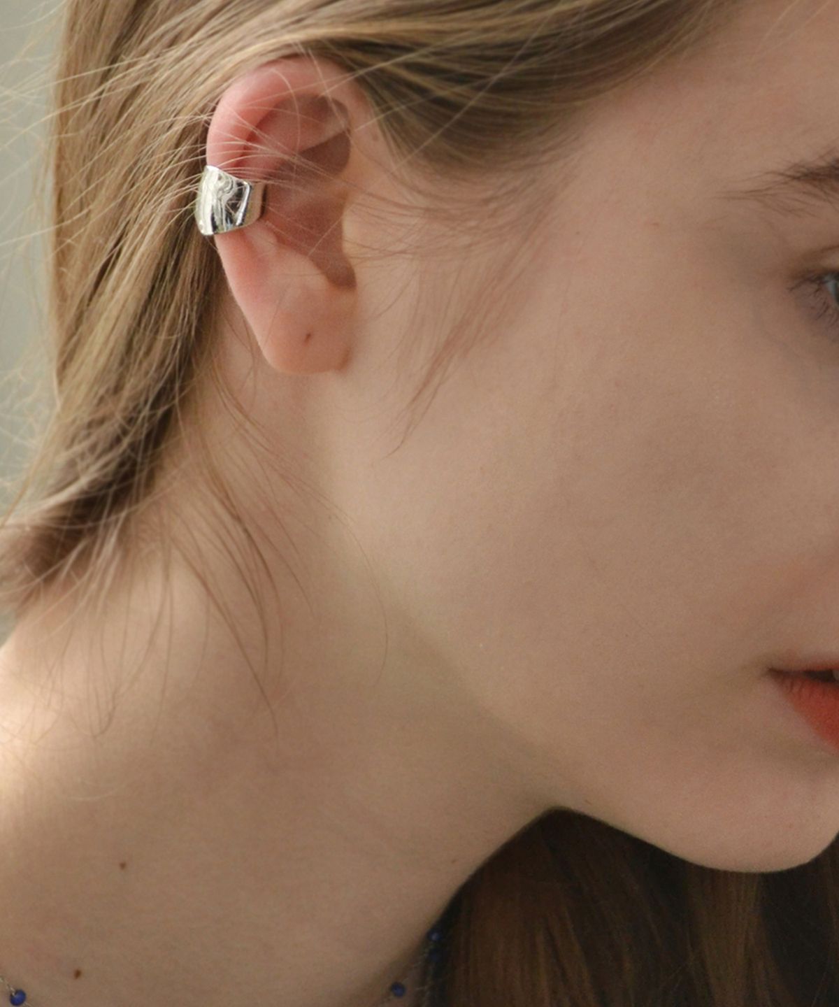 누아보(NUAVO) wavy silver cuff