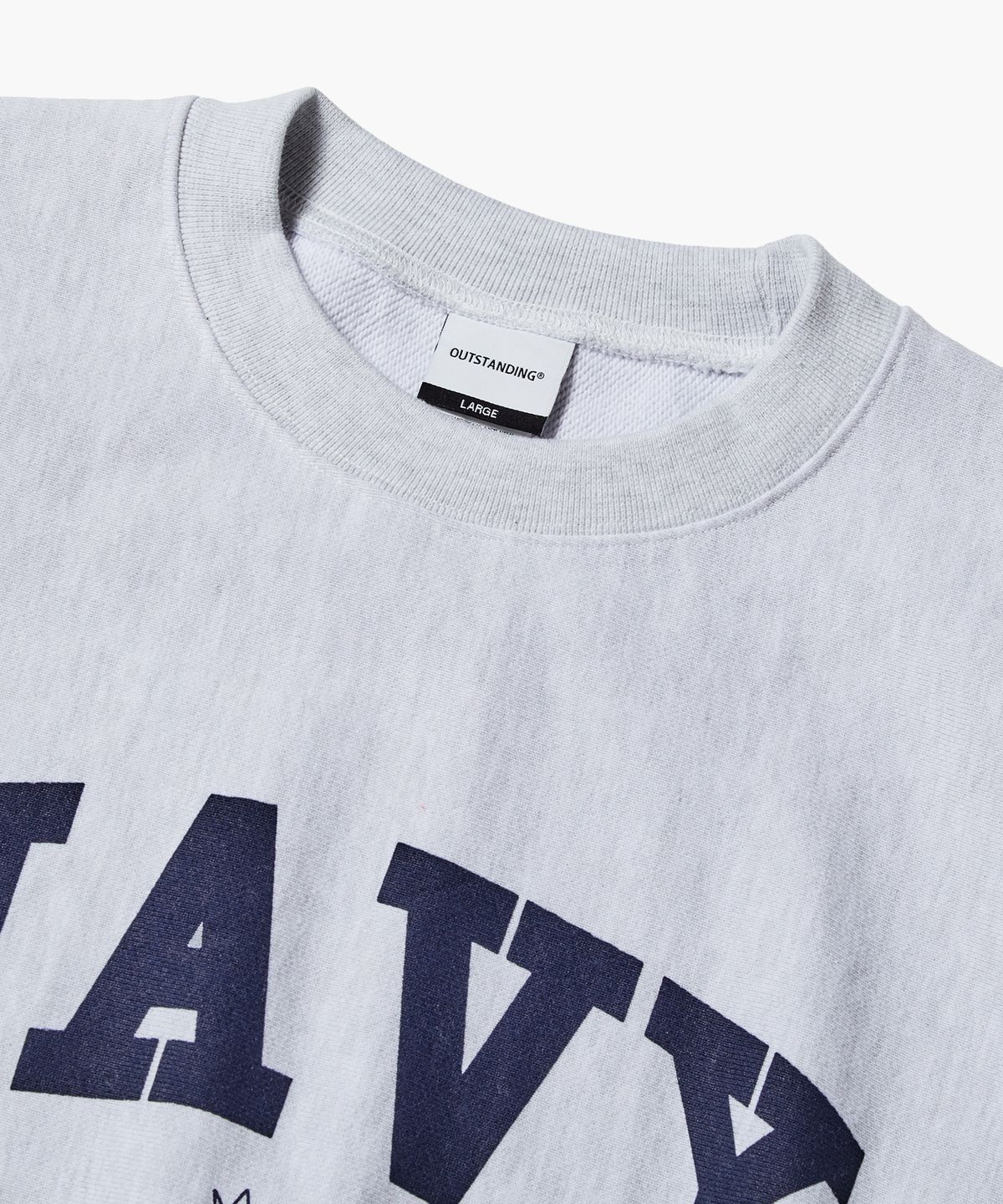 아웃스탠딩(OUTSTANDING) V.S.C SWEAT(NAVY)_1%MELANGE GRAY