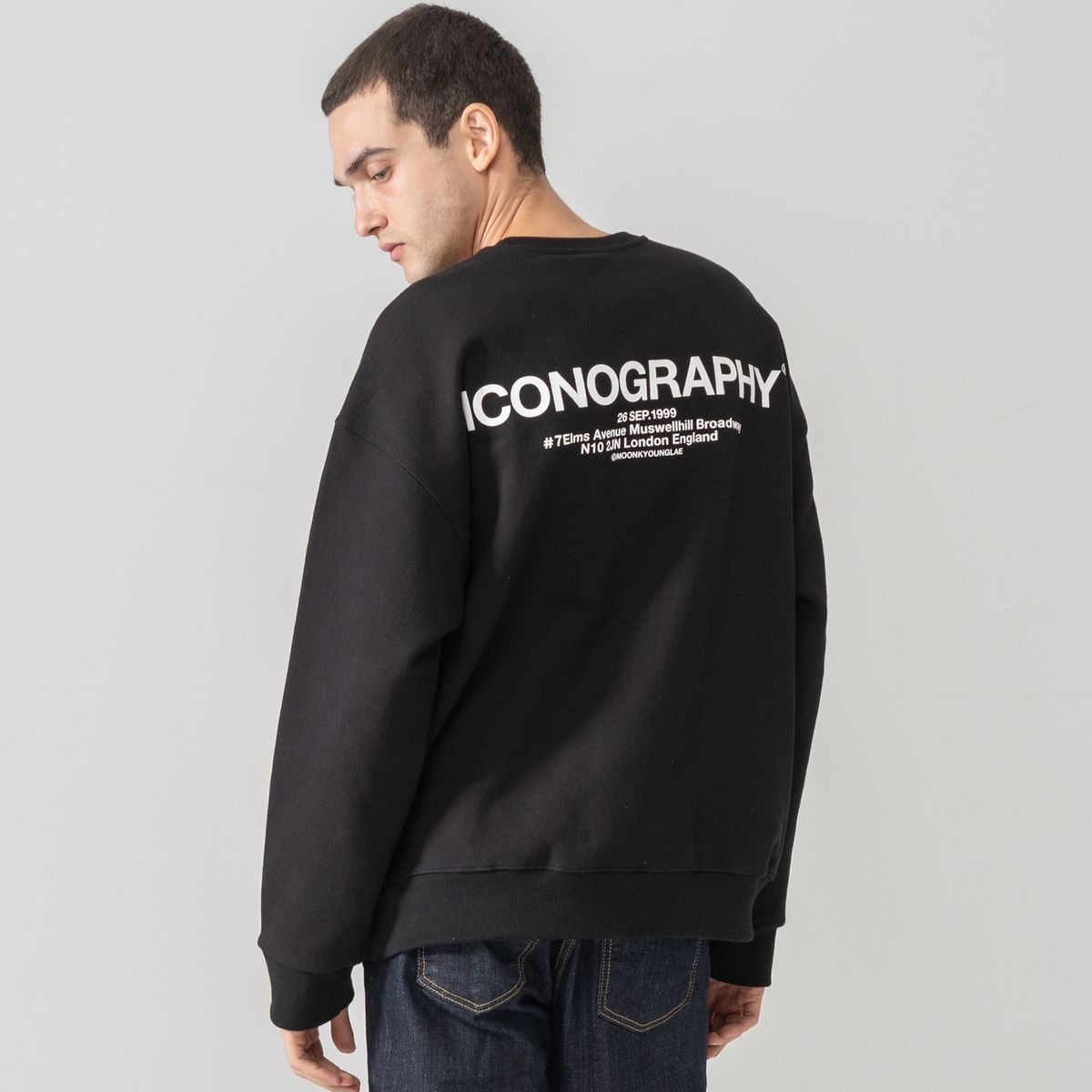 아이코노그라피(ICONOGRAPHY) 헤비코튼 볼륨프린트 LODNDON MUSWELLHILL BK