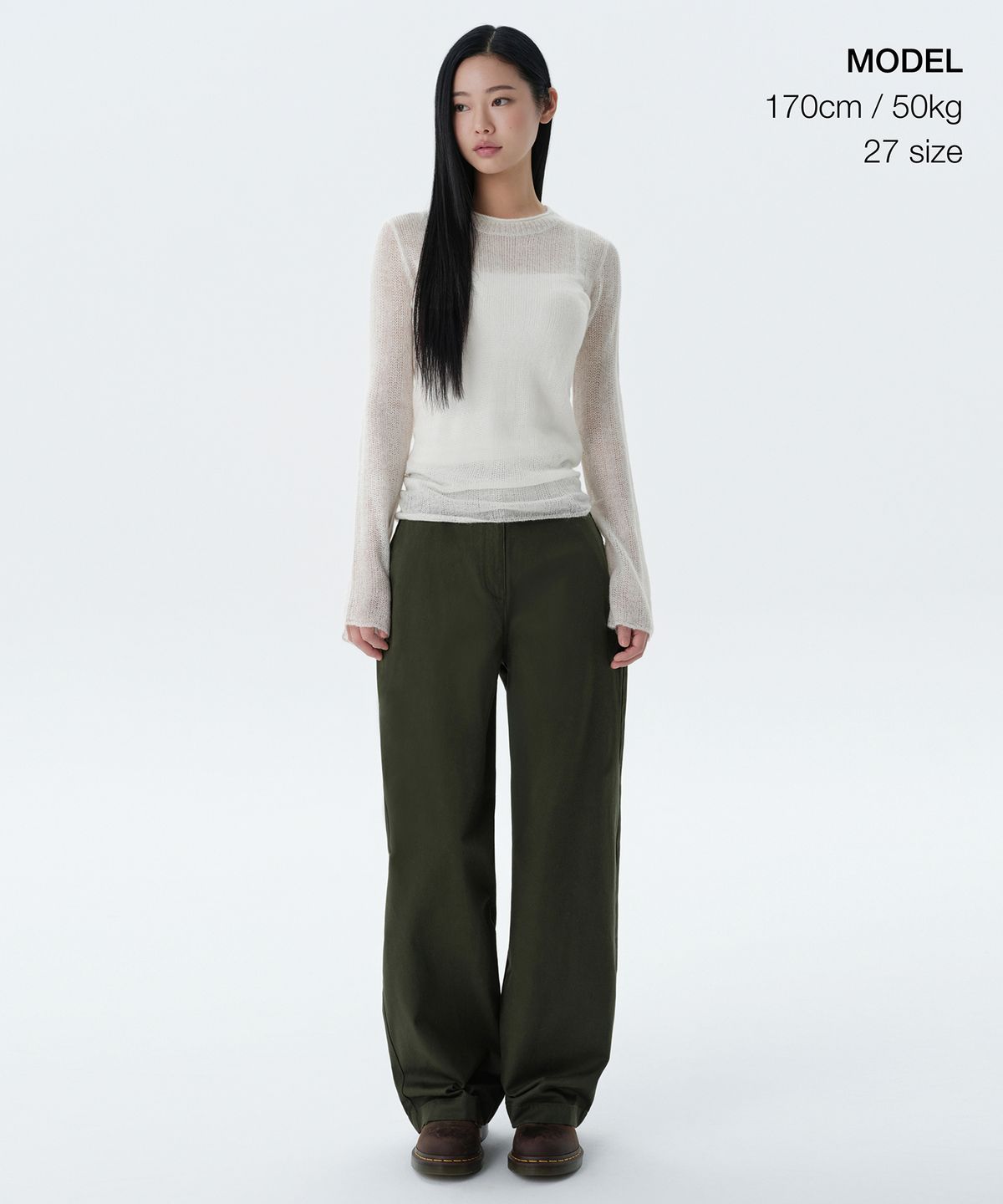 무신사 스탠다드 우먼(MUSINSA STANDARD WOMAN) 우먼즈 와이드 치노 팬츠 [카키]
