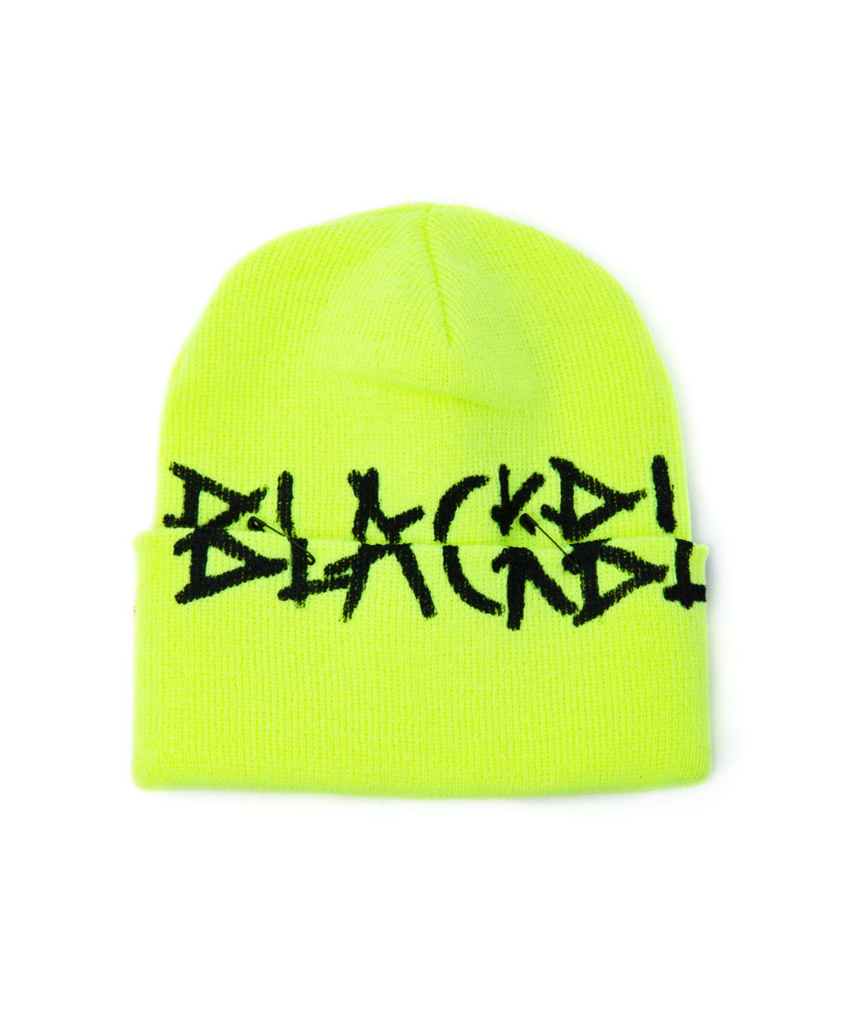 블랙블론드(BLACKBLOND) 비비디 그래피티 로고 팻치 비니 (네온)