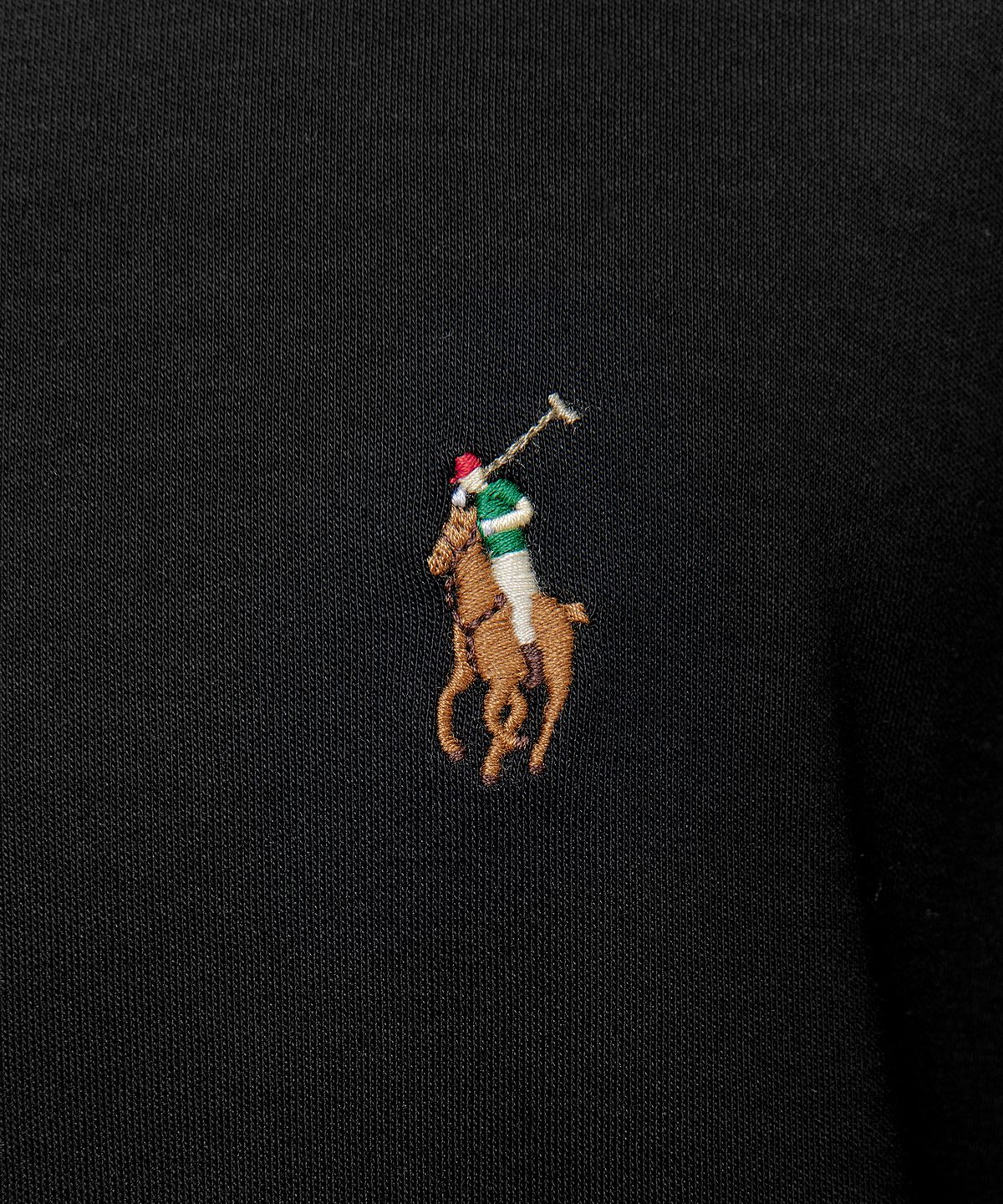 폴로 랄프 로렌(POLO RALPH LAUREN) 커스텀 슬림 소프트 코튼 티-블랙