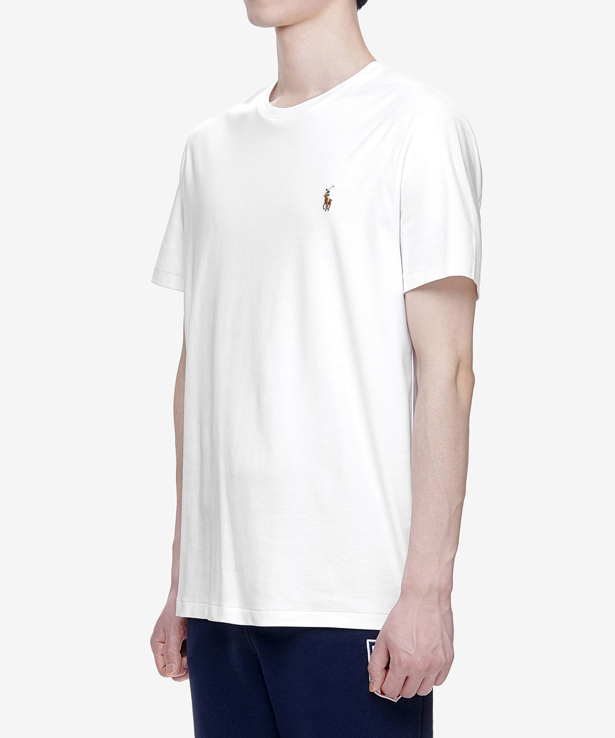 폴로 랄프 로렌(POLO RALPH LAUREN) 커스텀 슬림 소프트 코튼 티-화이트
