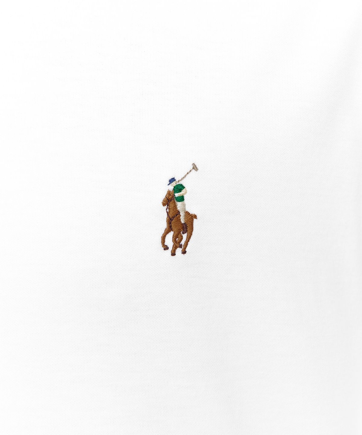폴로 랄프 로렌(POLO RALPH LAUREN) 커스텀 슬림 소프트 코튼 티-화이트